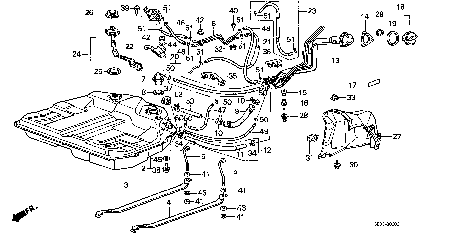 Diagram FUEL TANK for your 2002 Honda Civic   