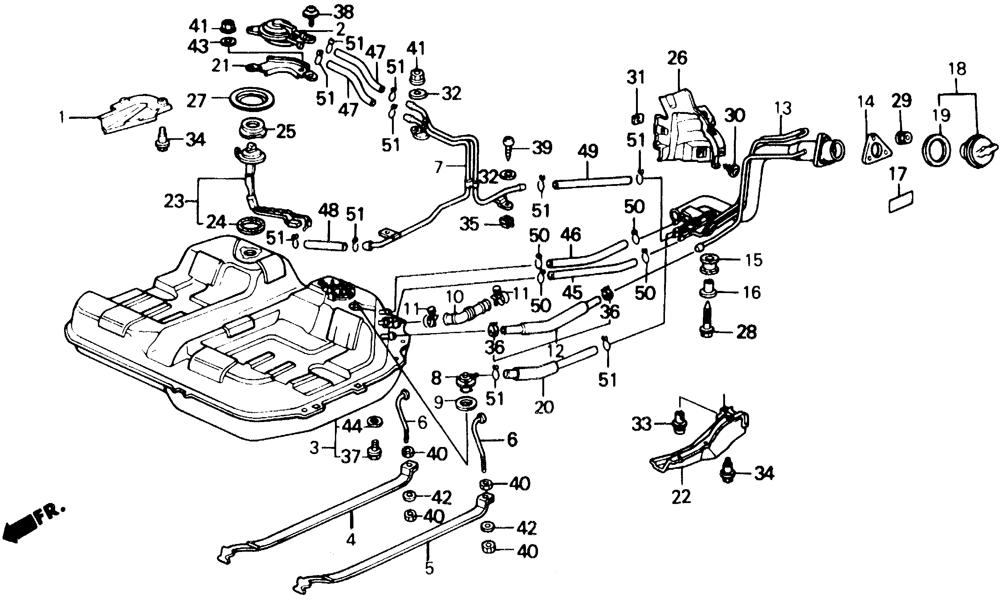 Diagram FUEL TANK for your Honda