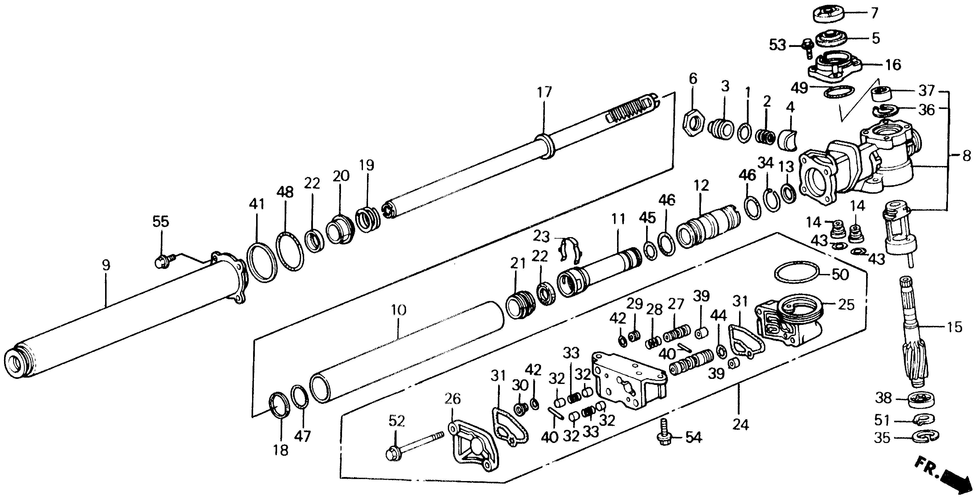 Diagram P.S. GEAR BOX COMPONENTS (S.SI EXC. 4WS) for your 2024 Honda Accord   