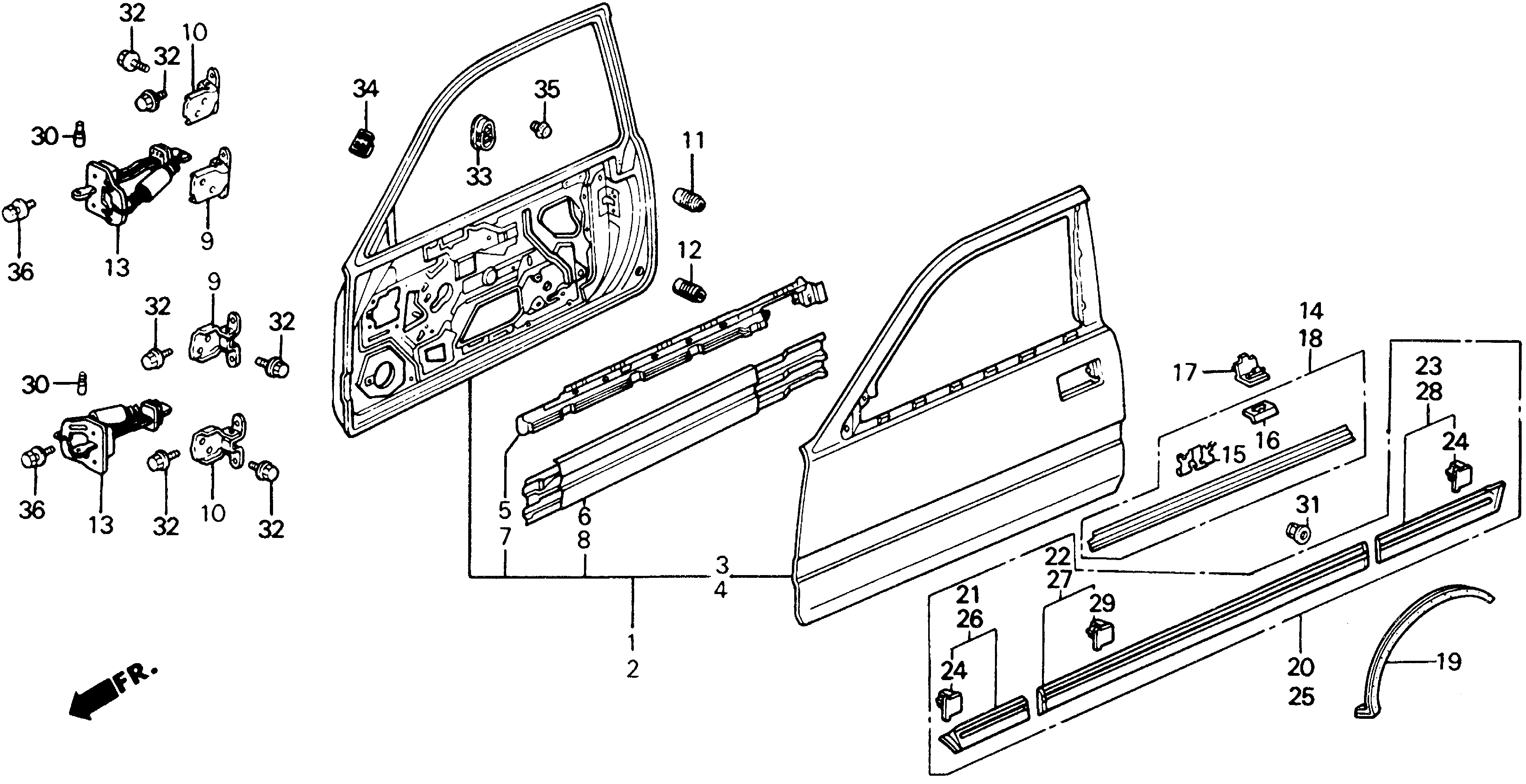 Diagram DOOR PANEL for your Honda