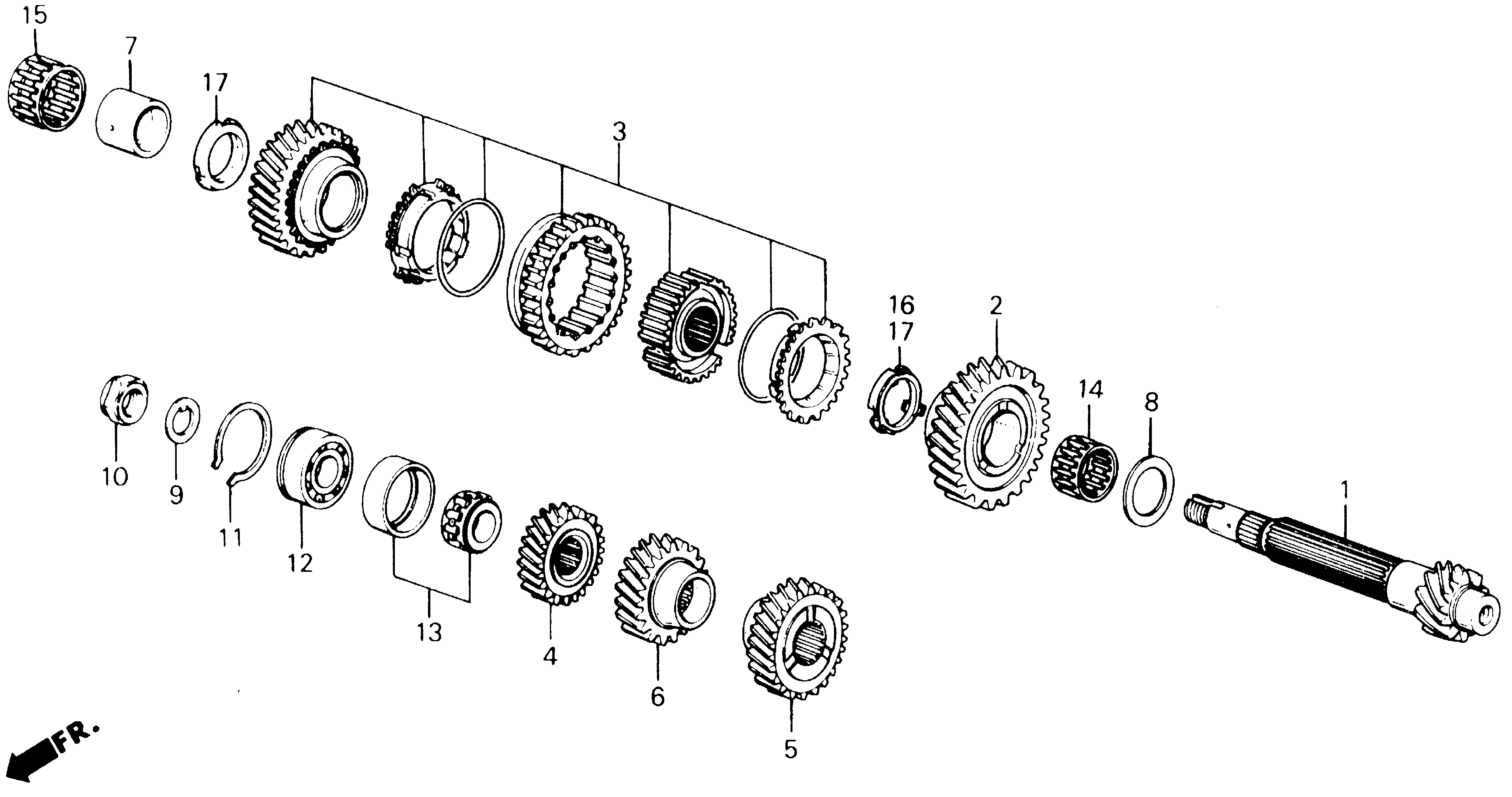 Diagram COUNTERSHAFT.GEAR for your 2021 Honda Accord   