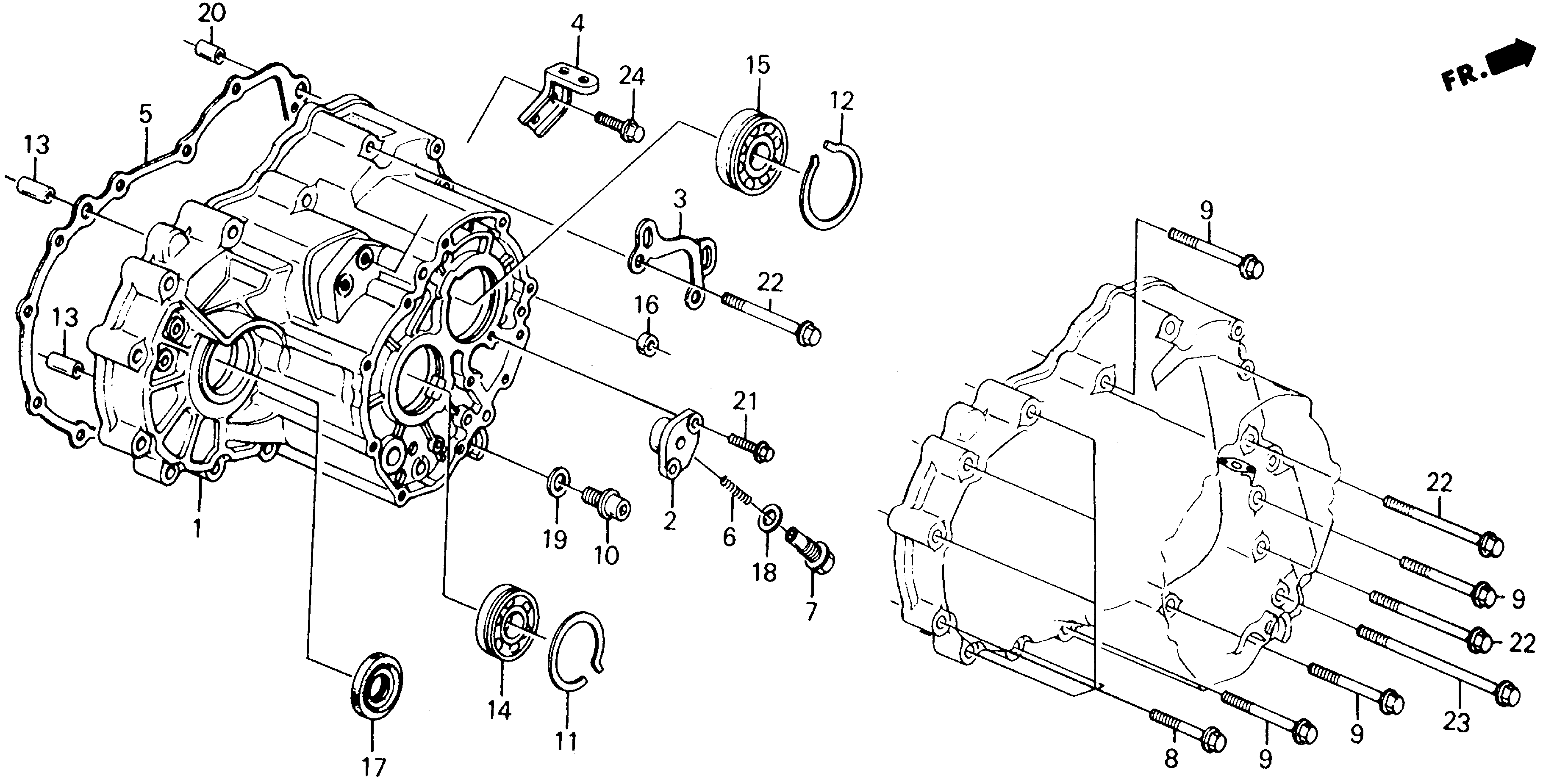 Diagram TRANSMISSION HOUSING for your Honda Accord Coupe  