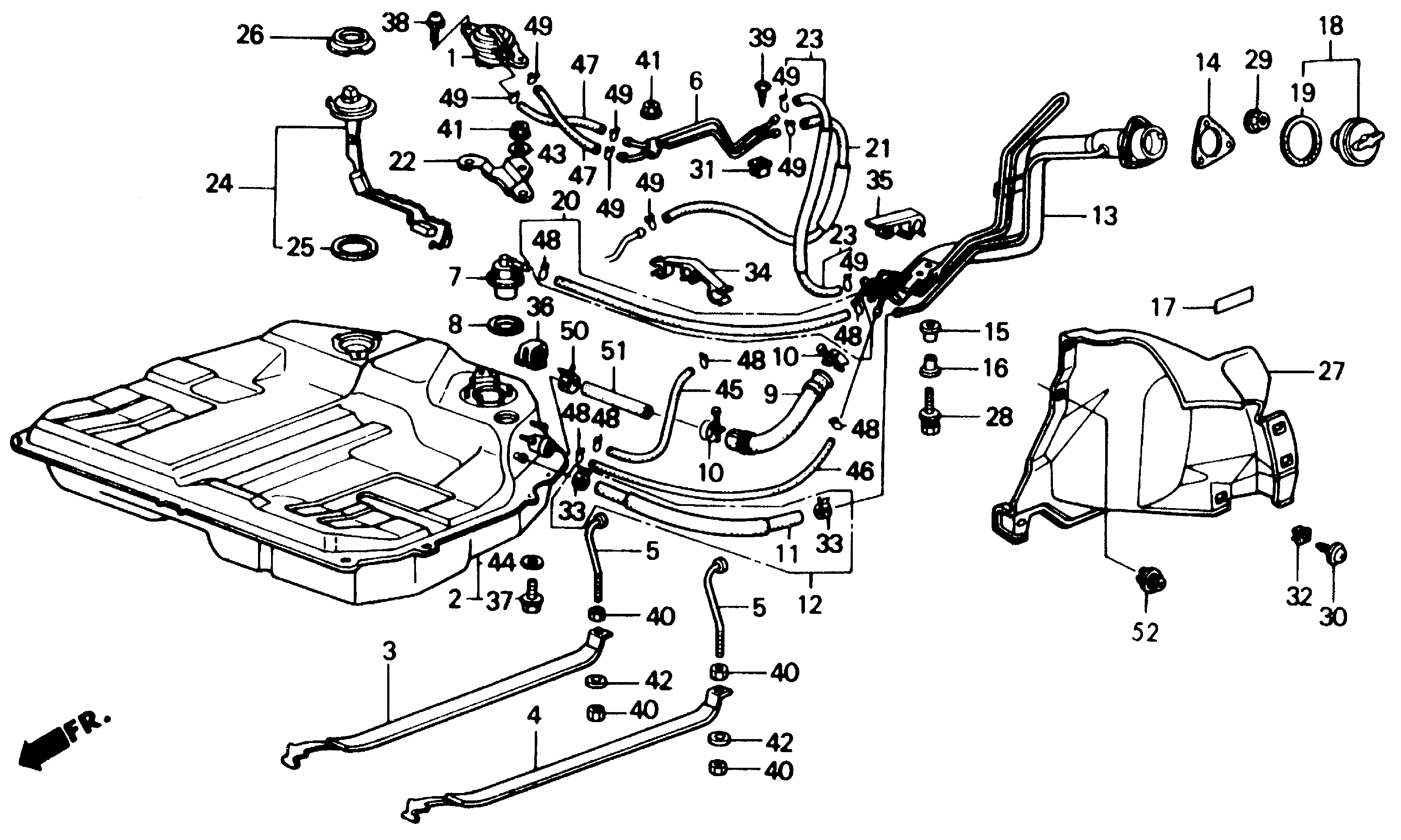 Diagram FUEL TANK for your Honda