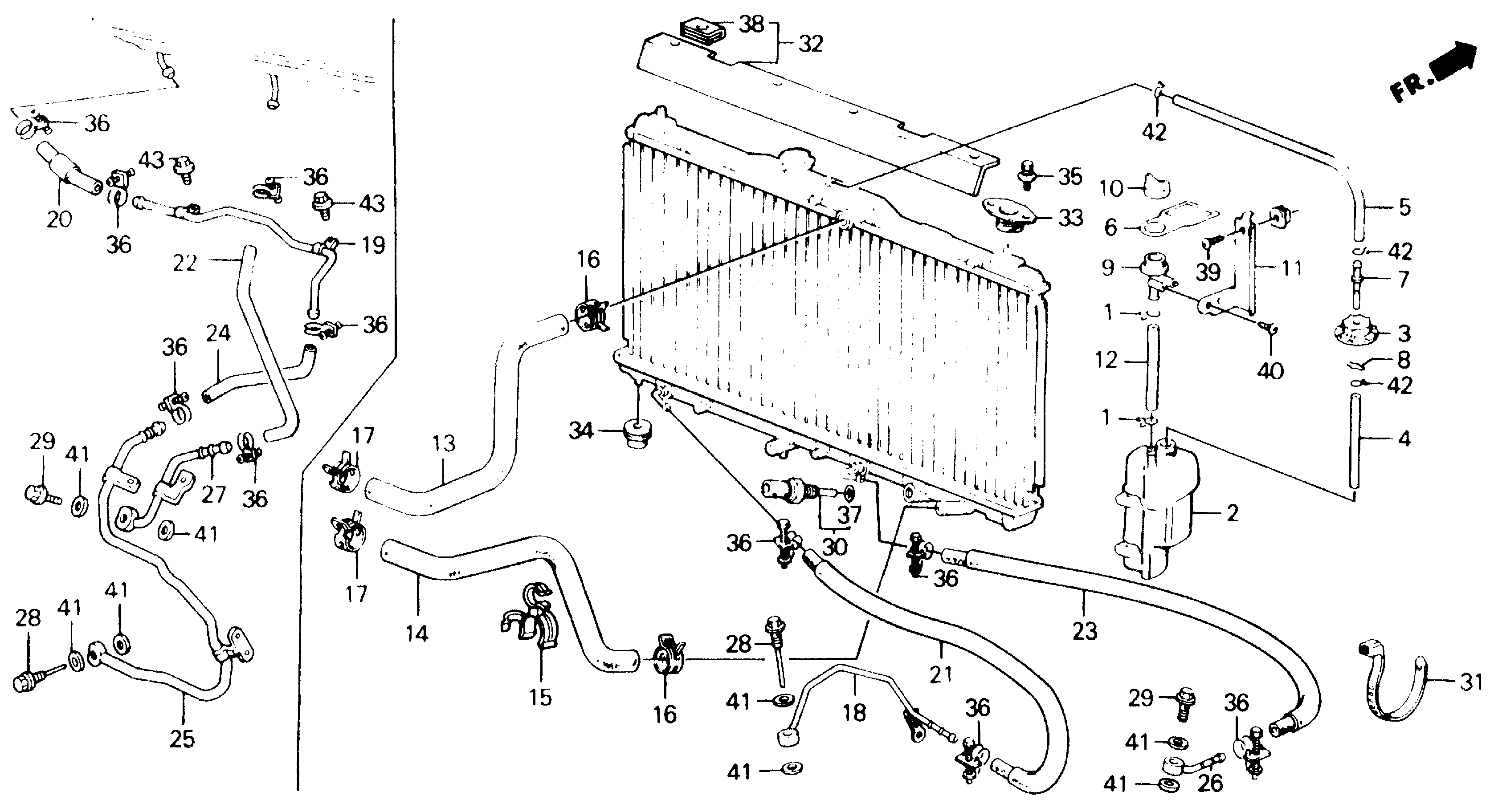 Diagram RADIATOR HOSE for your Honda Accord Coupe  