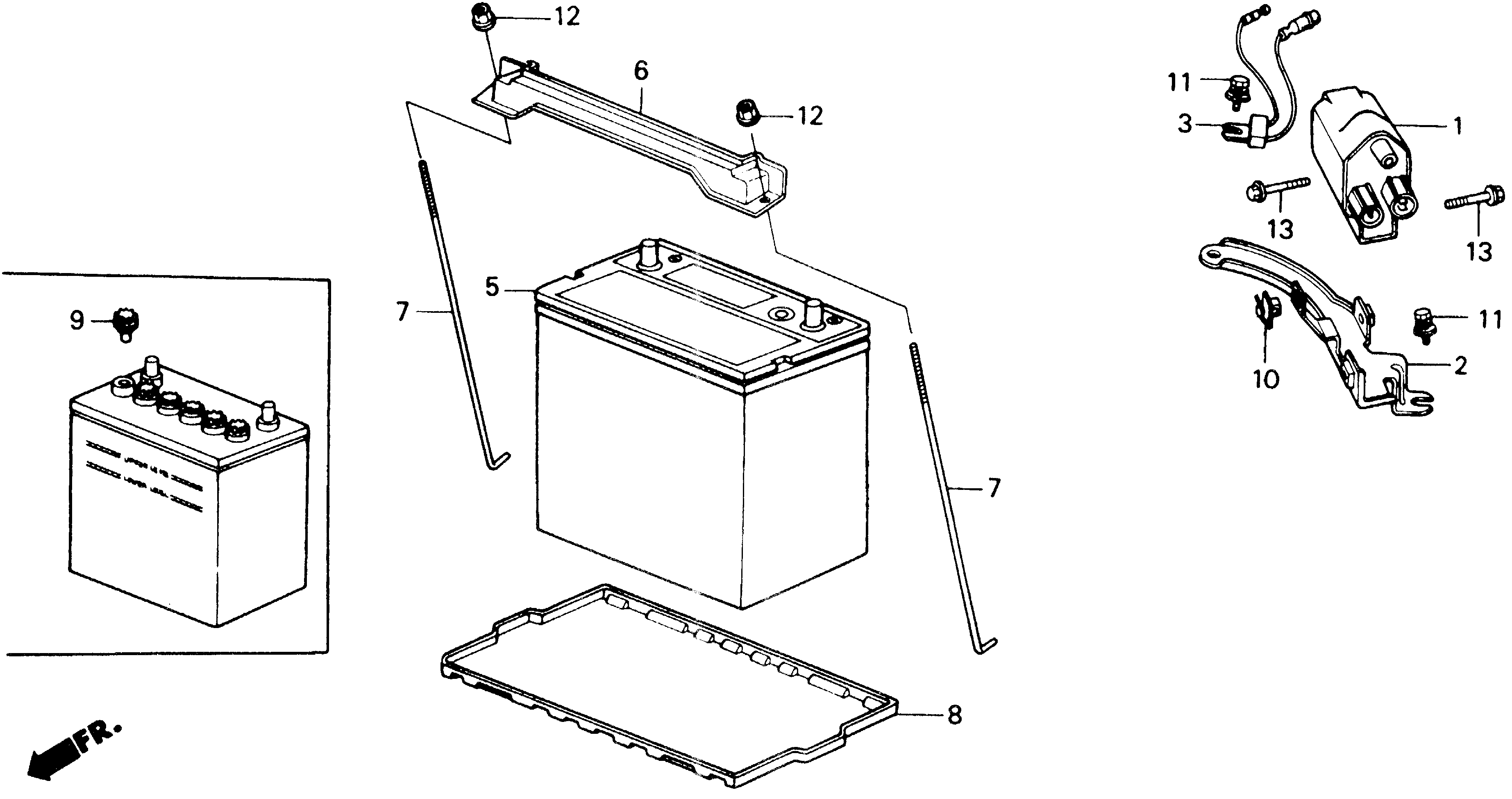 Diagram IGNITION COIL@BATTERY for your 1990 Honda Accord Coupe 2.2L MT LX 