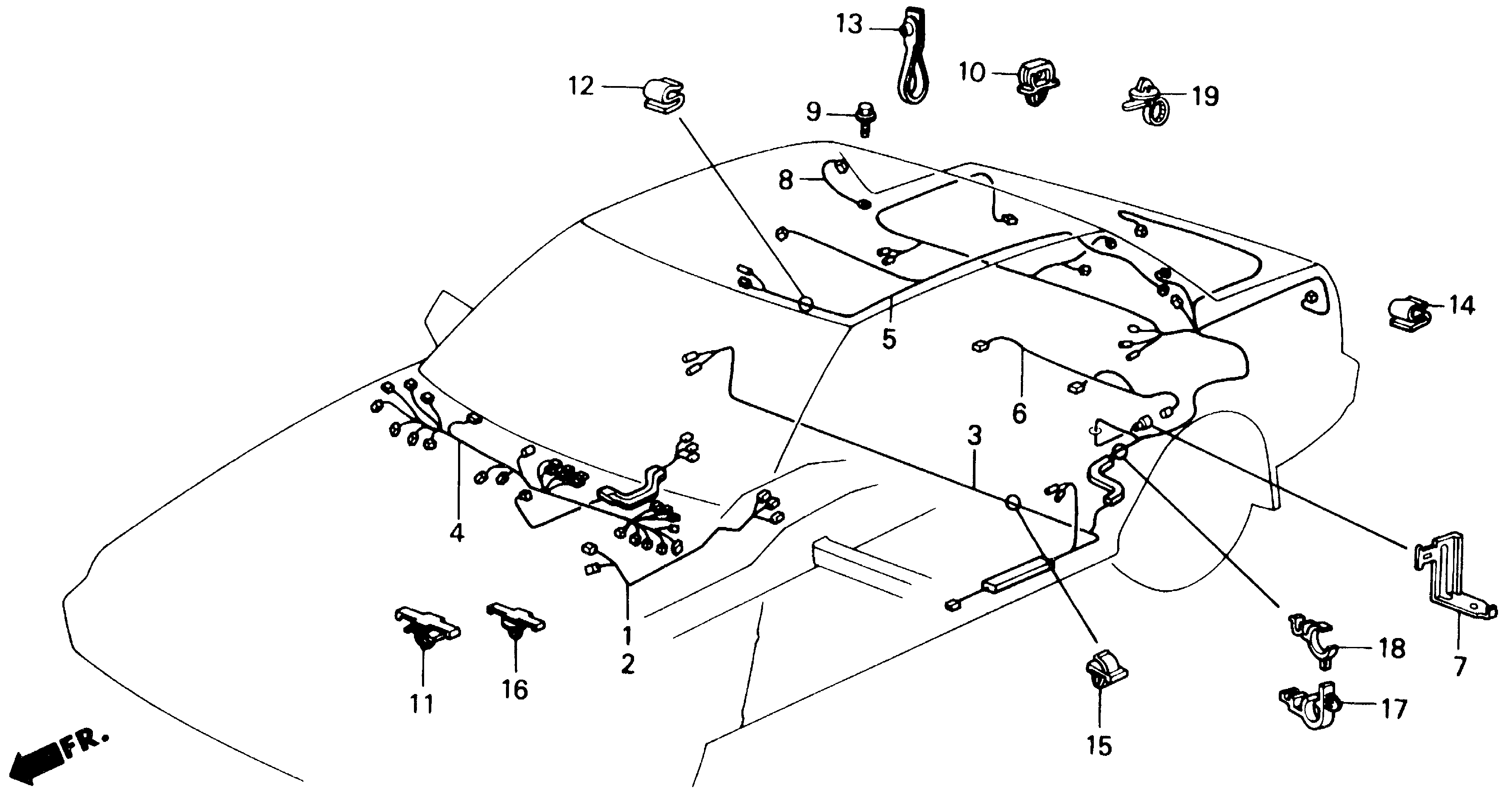 Diagram REAR WIRE HARNESS for your Honda Accord Coupe  