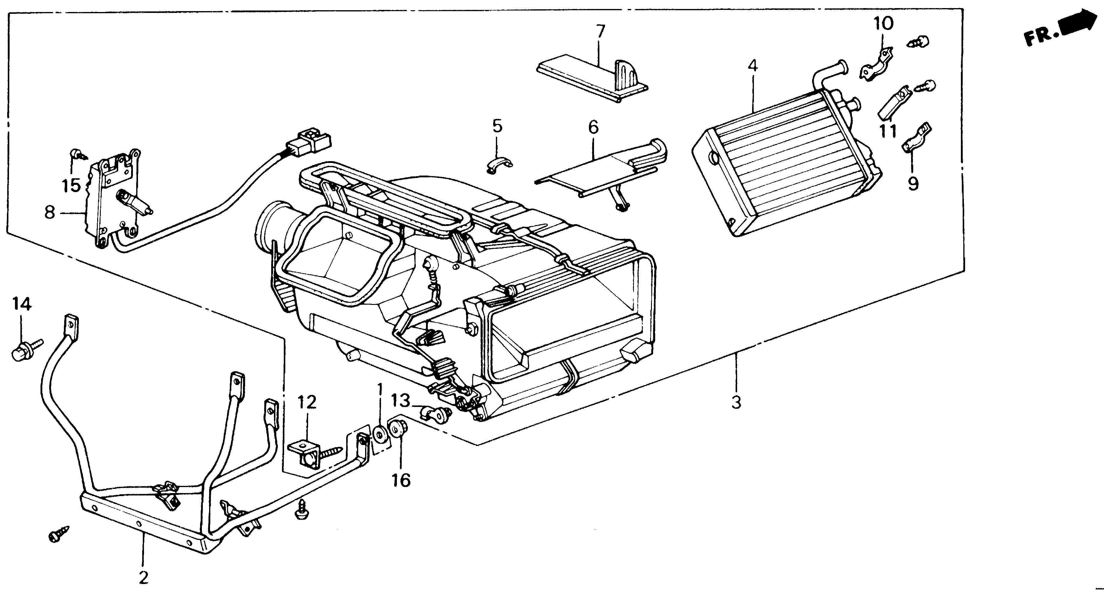 Diagram HEATER UNIT for your 1989 Honda Accord Coupe 2.0L MT DX 