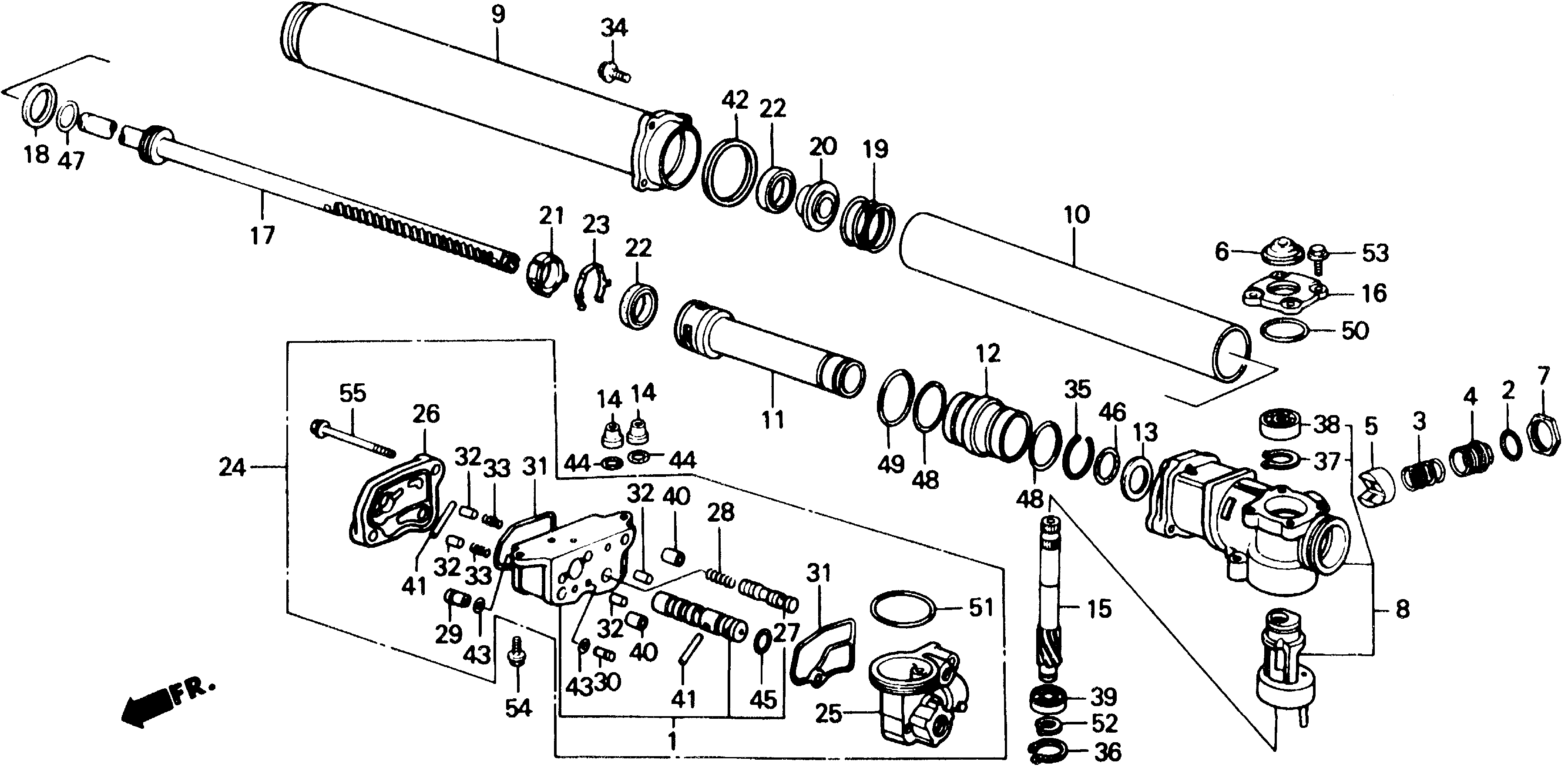 Diagram P.S. GEAR BOX COMPONENTS for your 2017 Honda Accord   