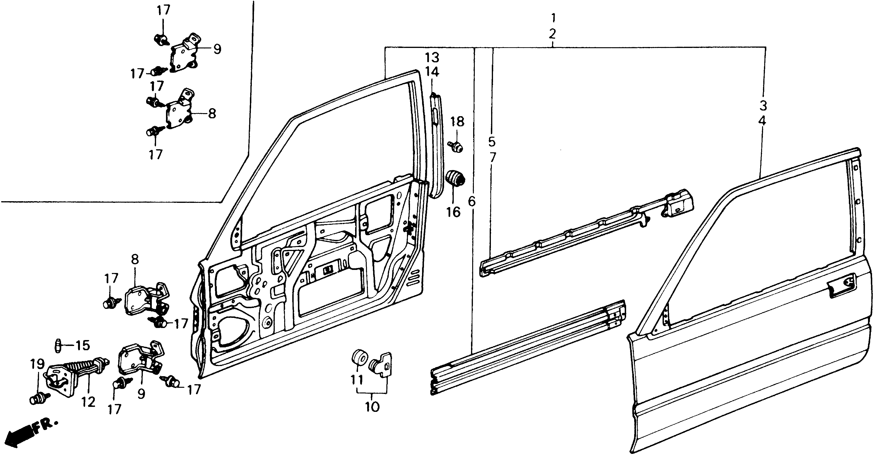 Diagram DOOR PANEL for your Honda