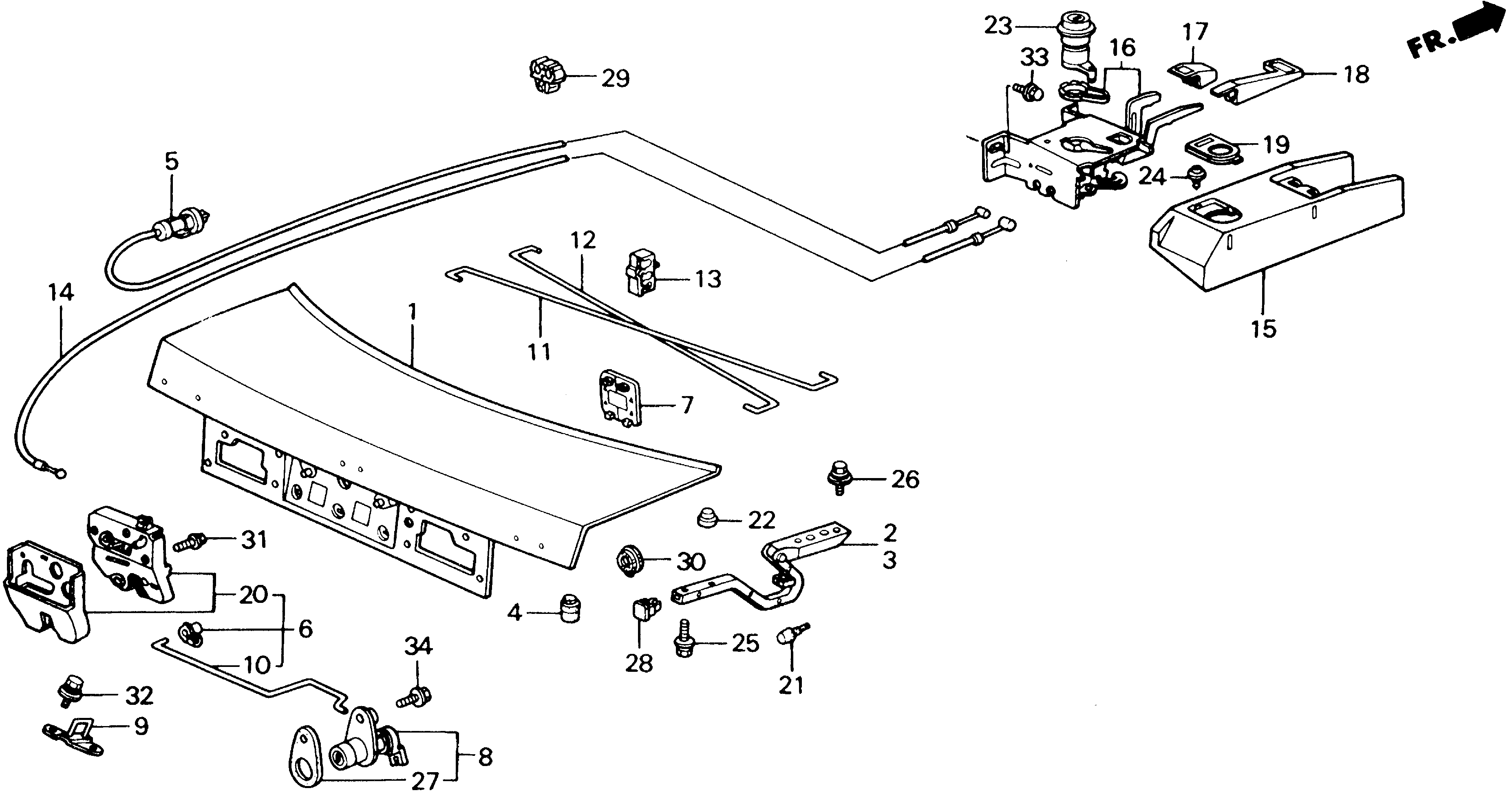 Diagram TRUNK LID for your Honda Accord Coupe  