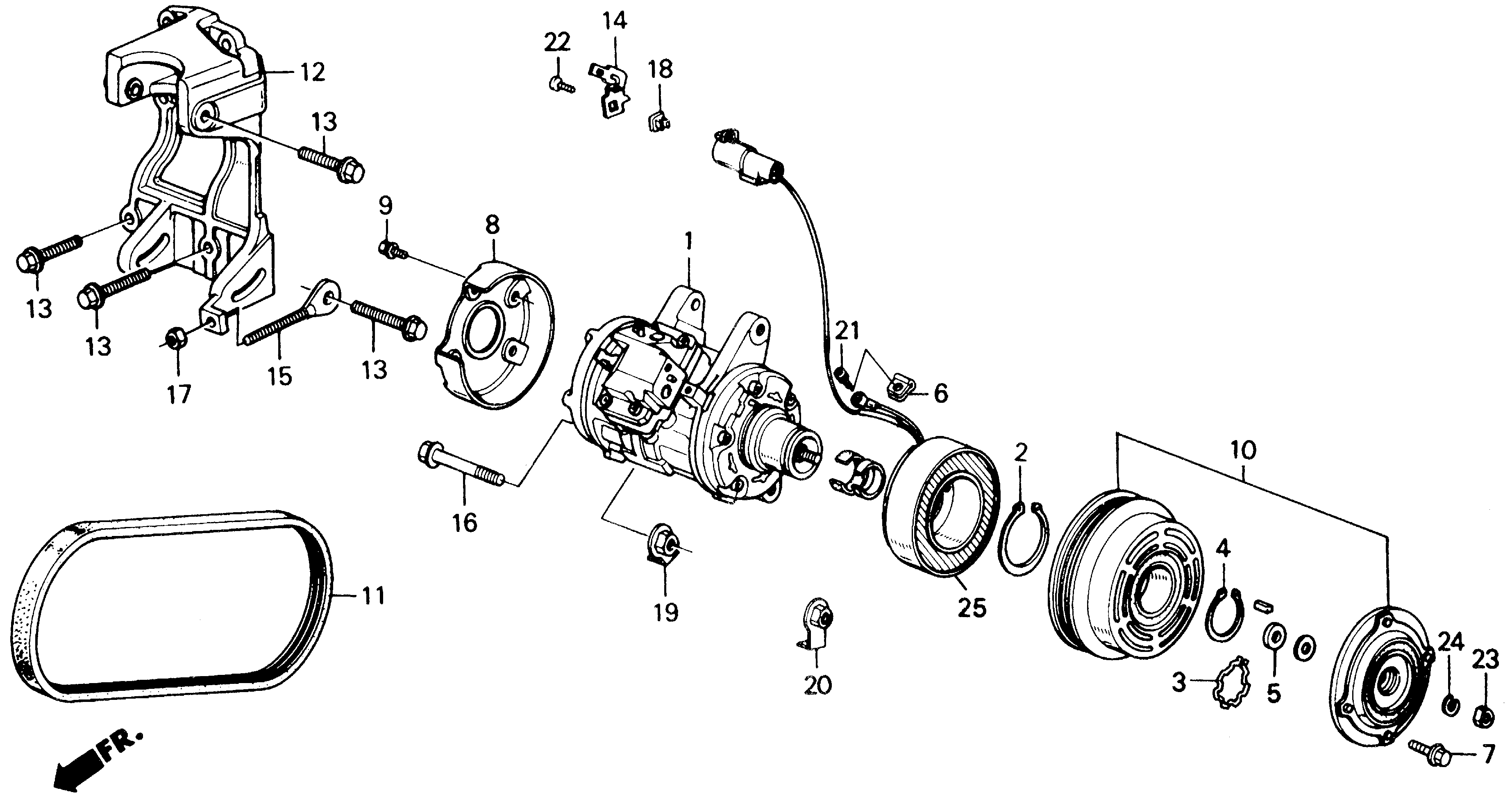 Diagram COMPRESSOR (DENSO) for your Honda Accord Coupe  