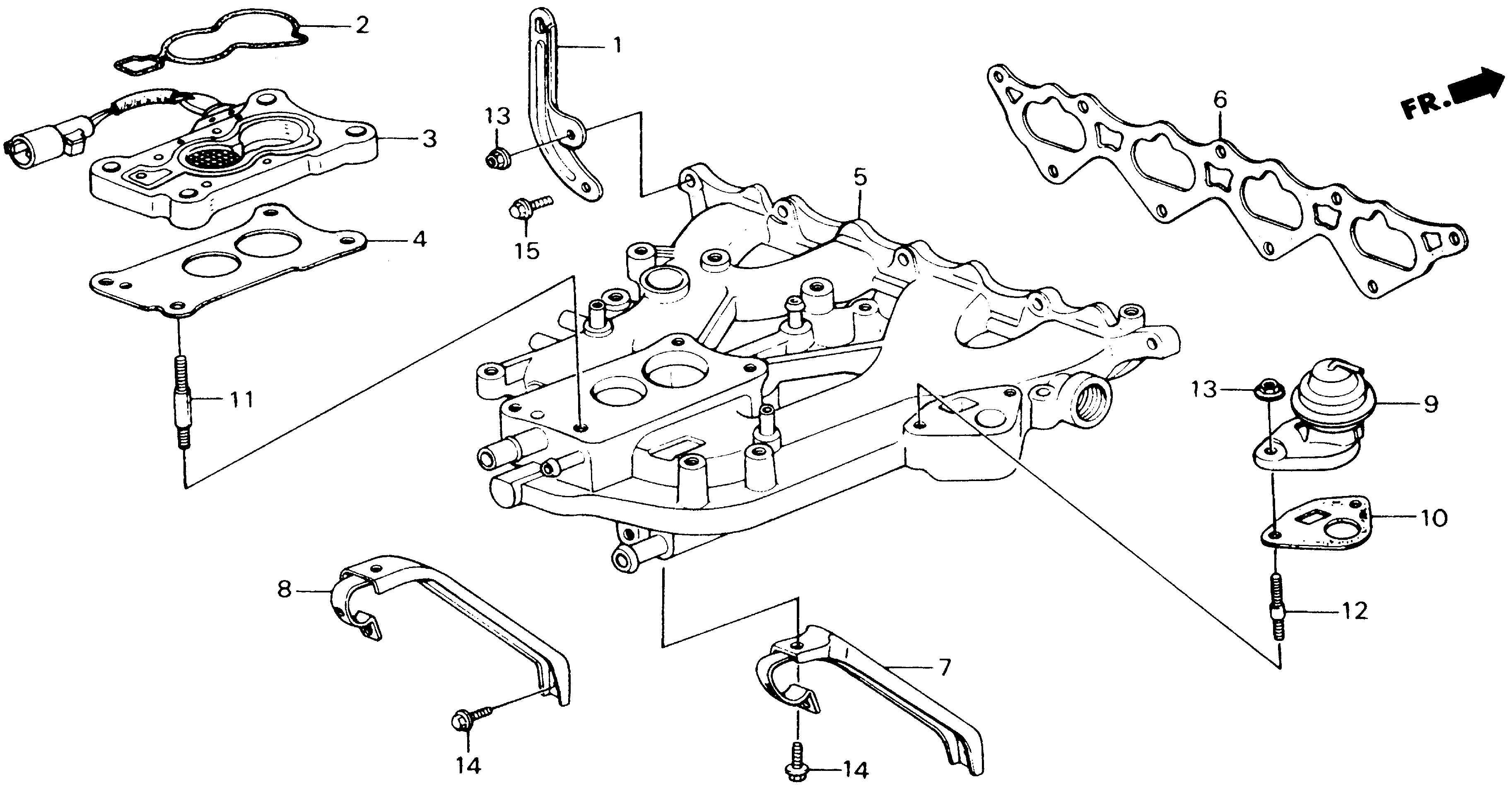 Diagram INTAKE MANIFOLD for your 1989 Honda Accord Coupe 2.0L MT DX 