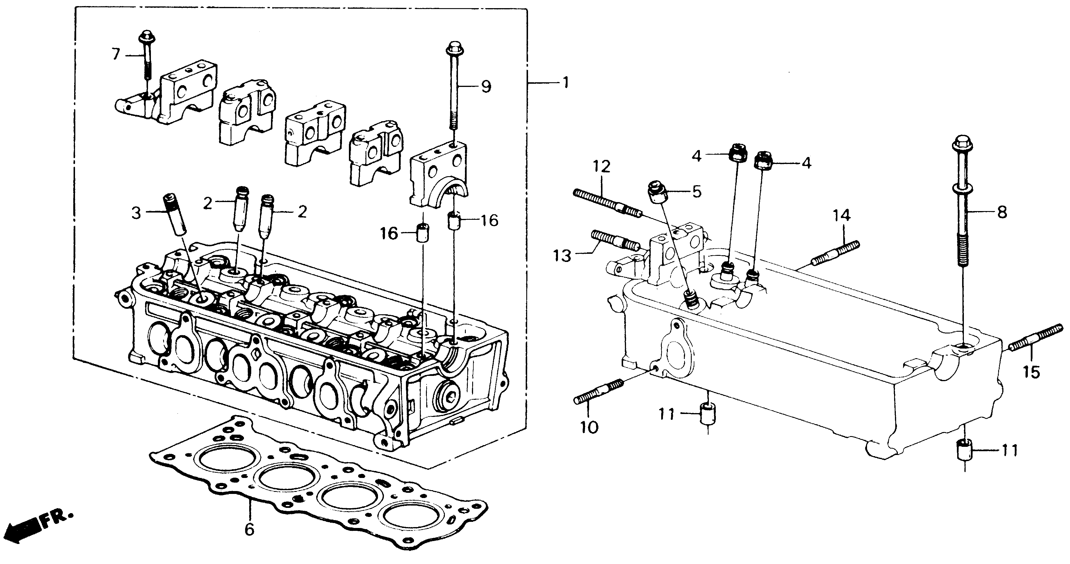 Diagram CYLINDER HEAD for your Honda Accord Coupe  