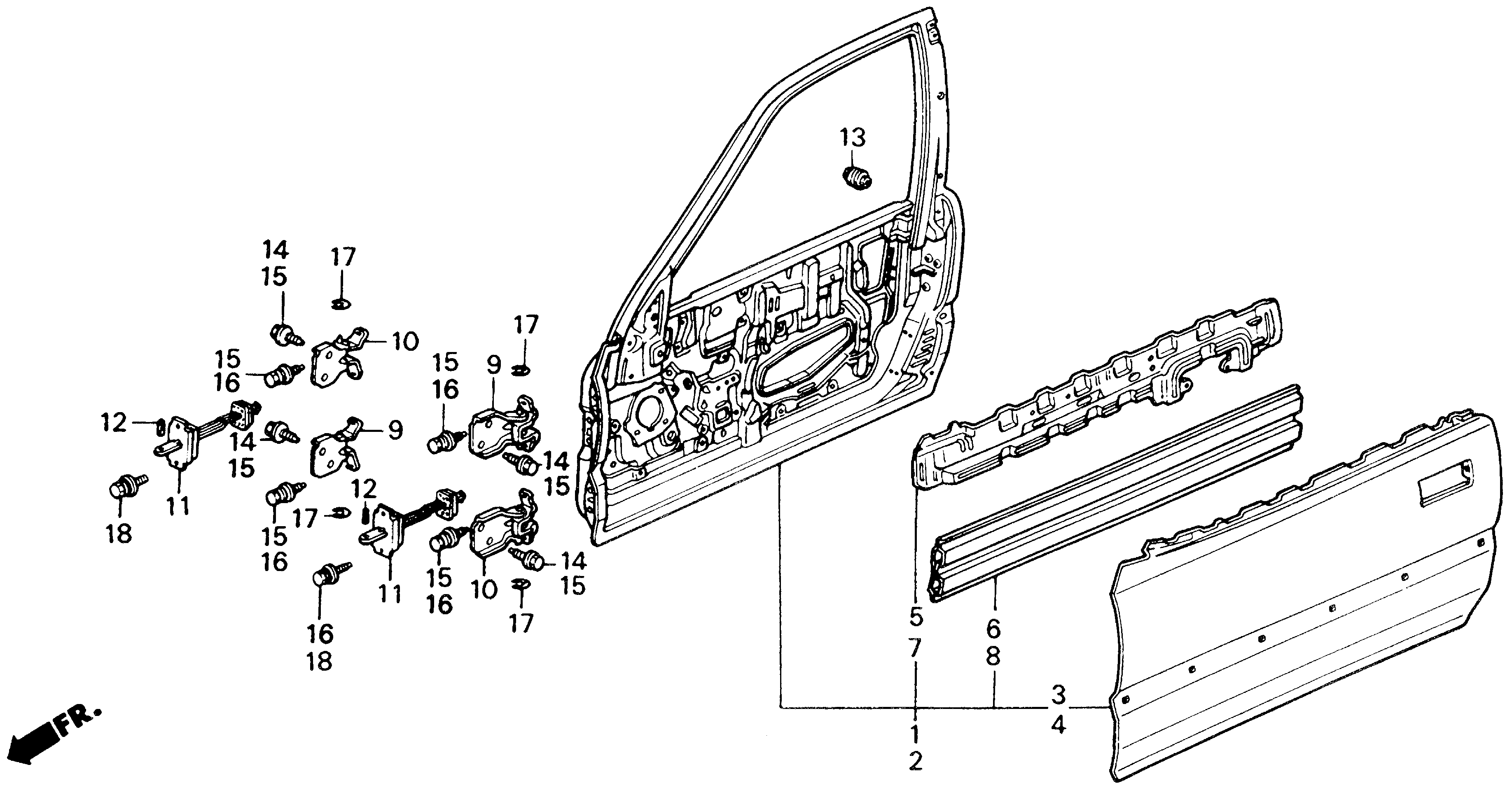 Diagram DOOR PANEL for your Honda