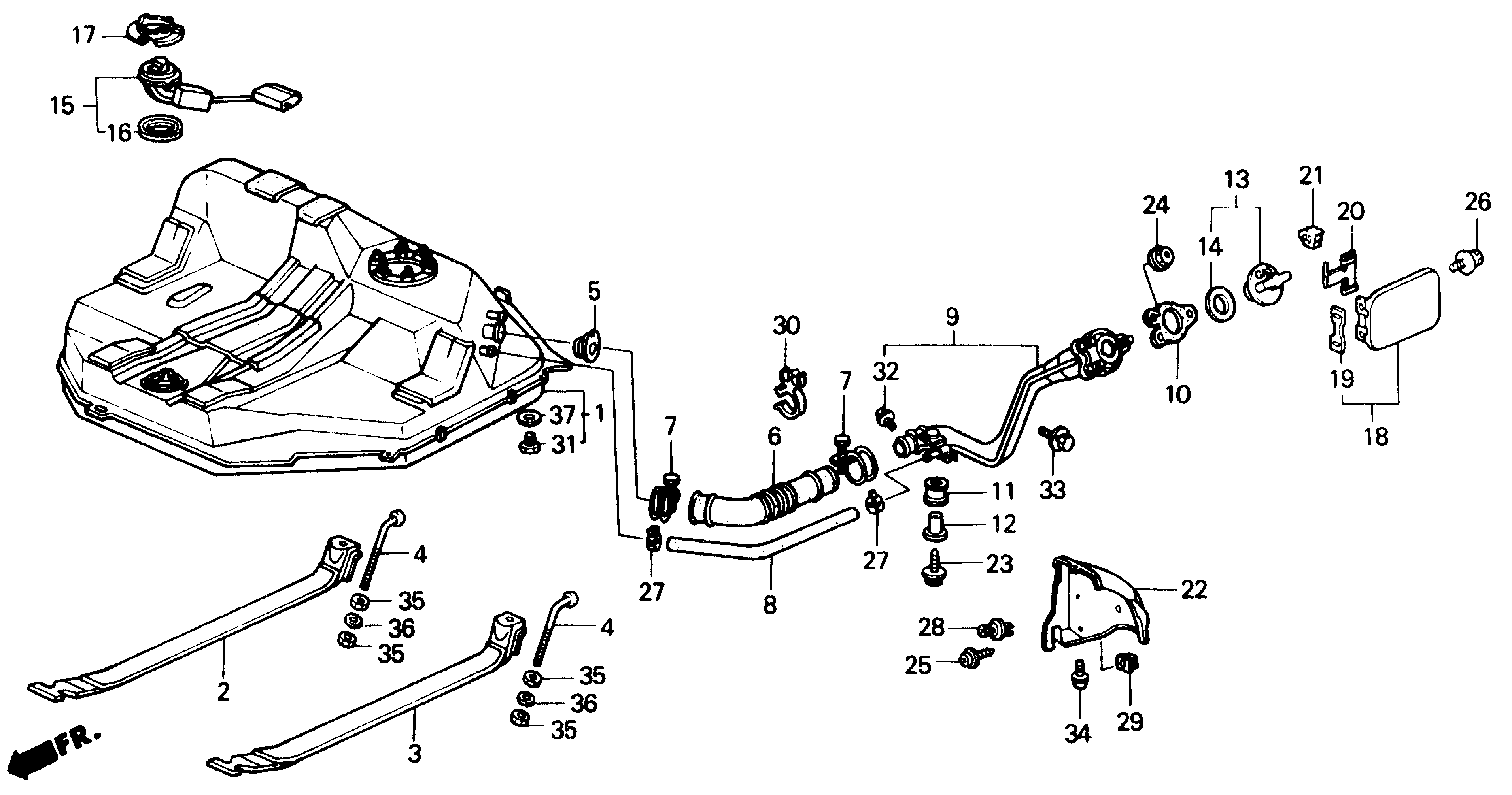 Diagram FUEL TANK for your Honda Civic  