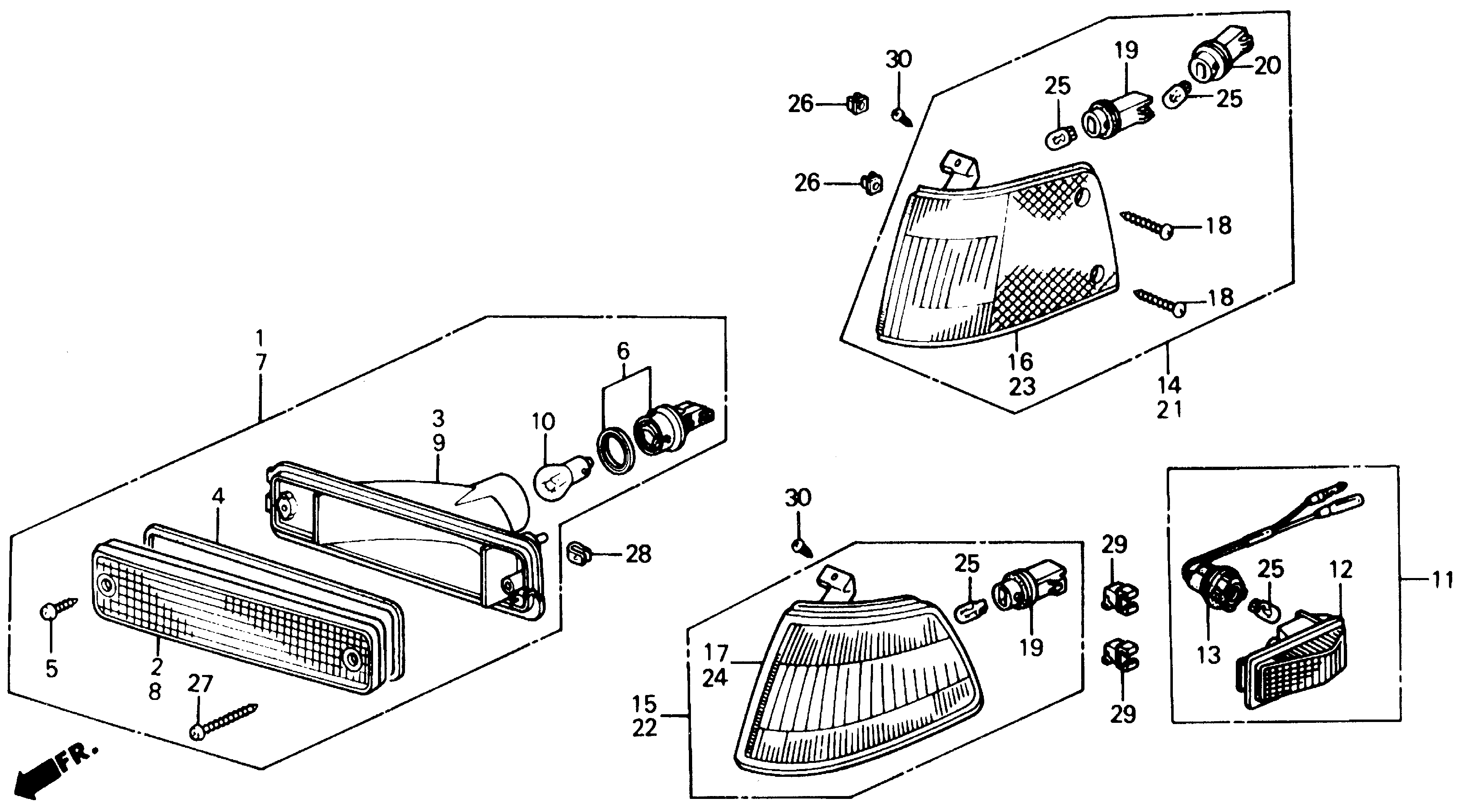 Full size assembly image of FRONT COMBINATION LIGHT (1/1)