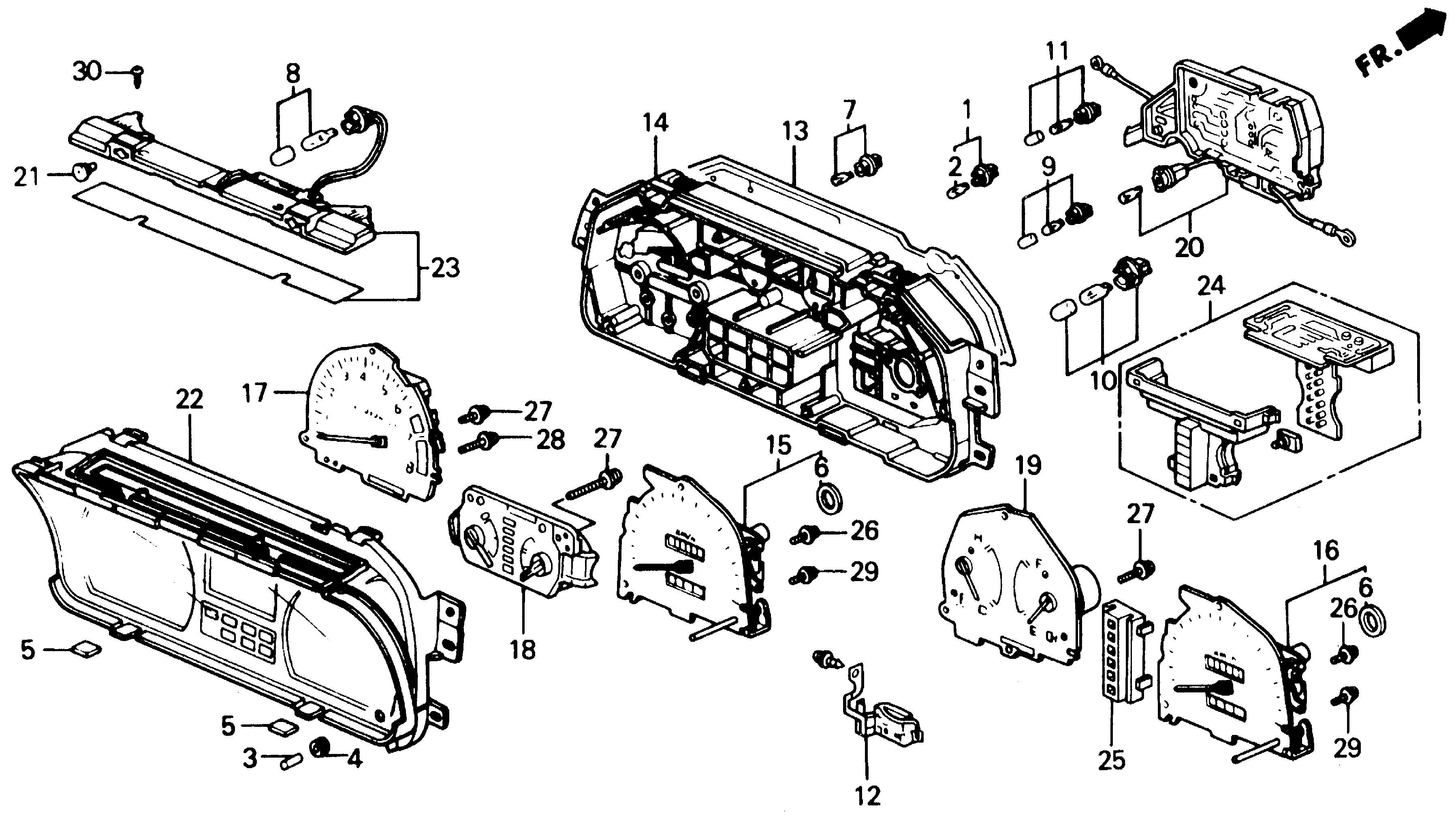Full size assembly image of METER COMPONENTS (NS) (1/1)