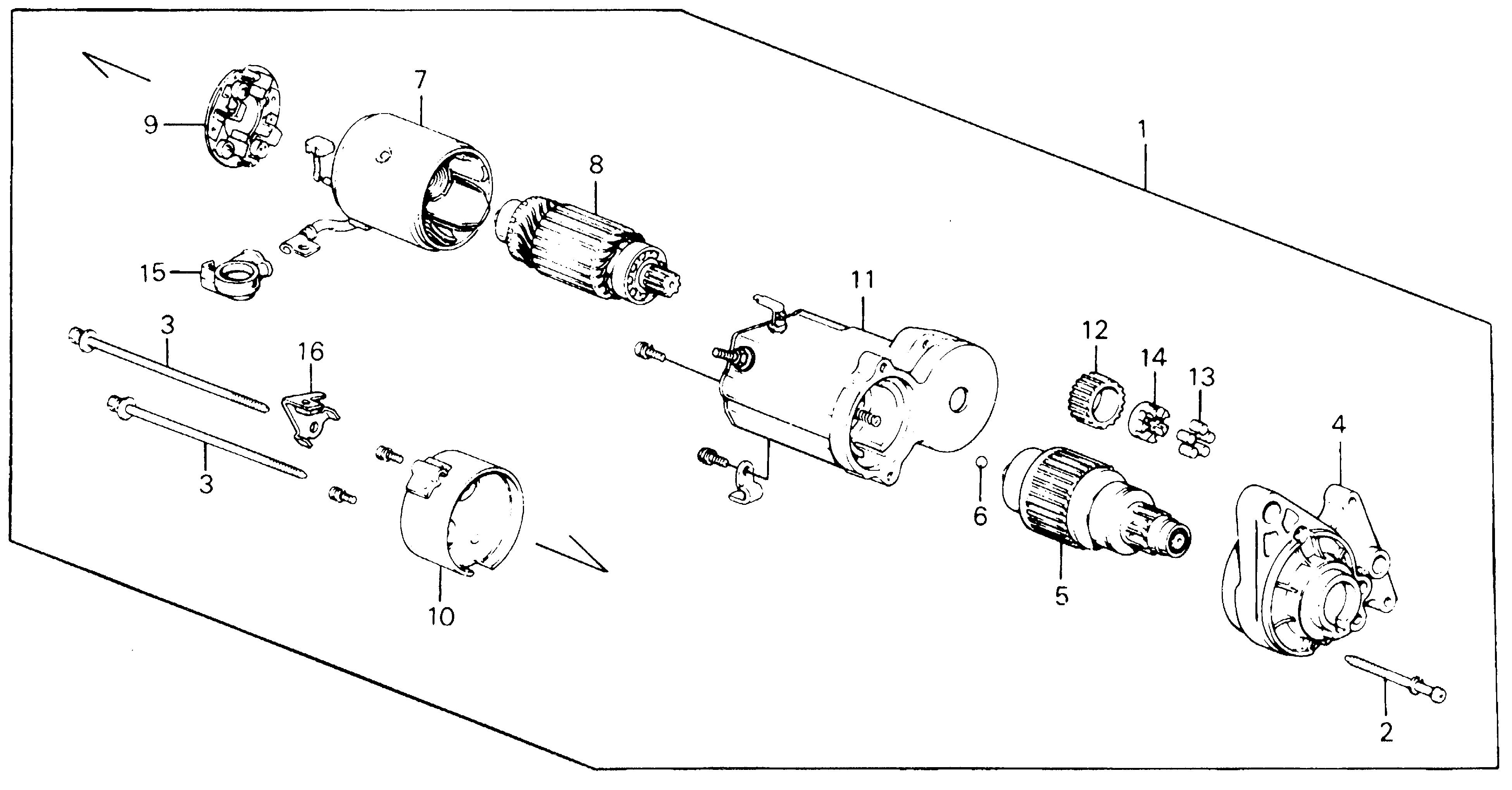 Full size assembly image of STARTER MOTOR (DENSO) (1) (1/1)