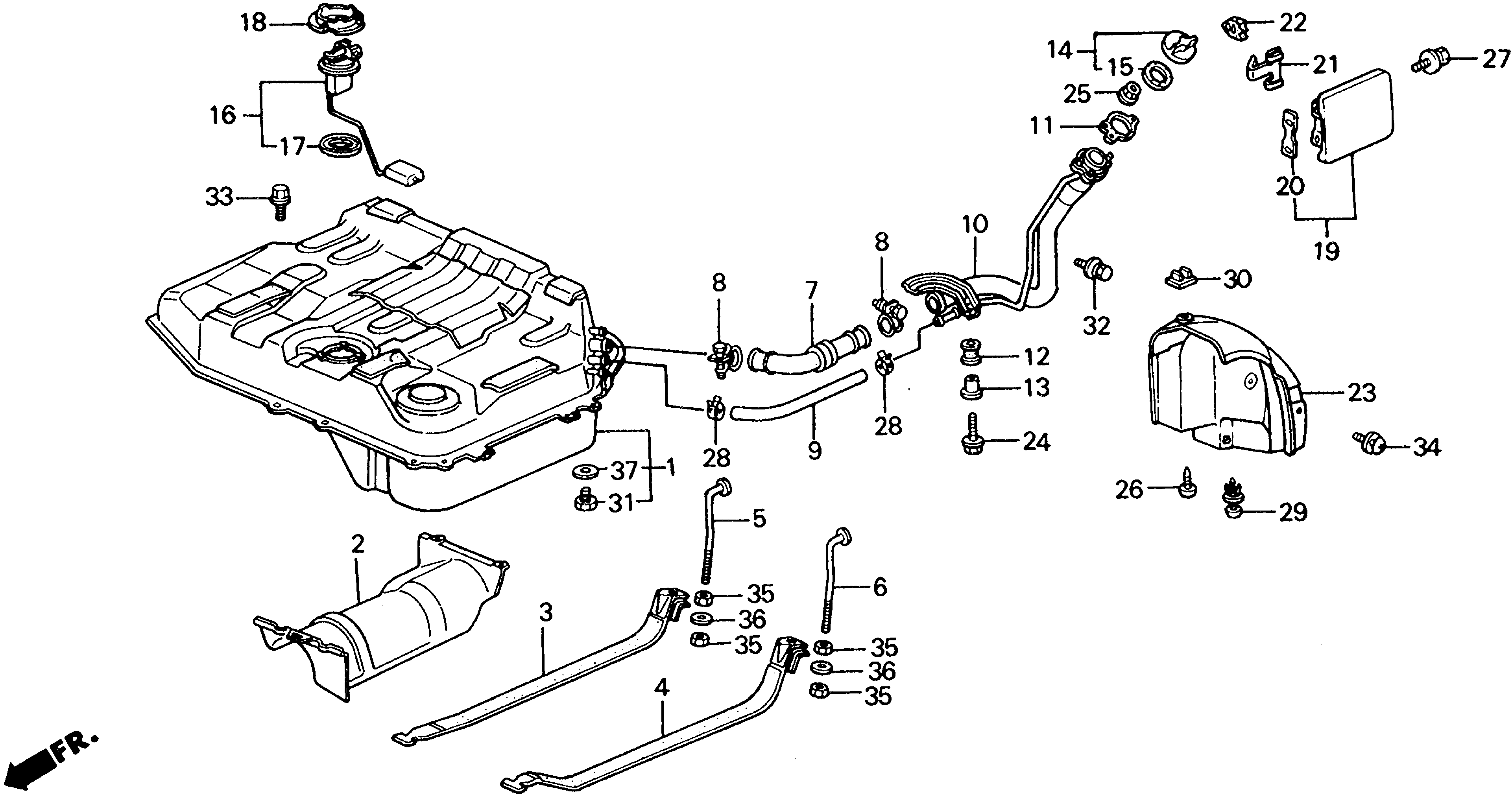 Diagram FUEL TANK for your Honda