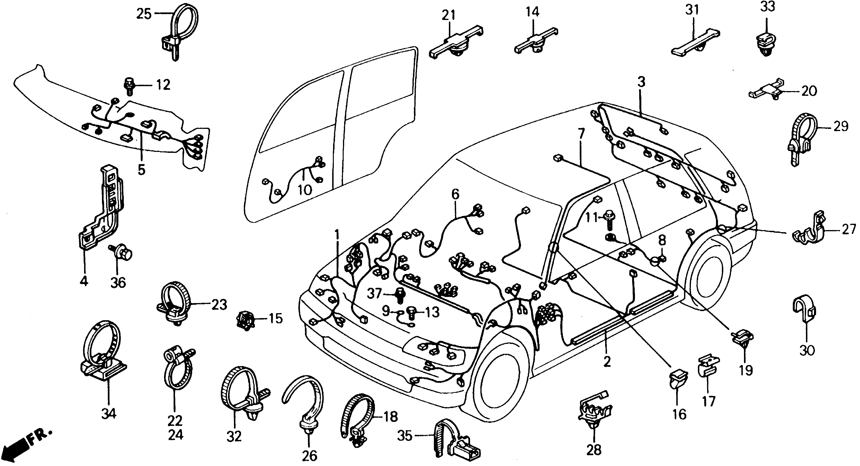 Diagram WIRE HARNESS for your Honda