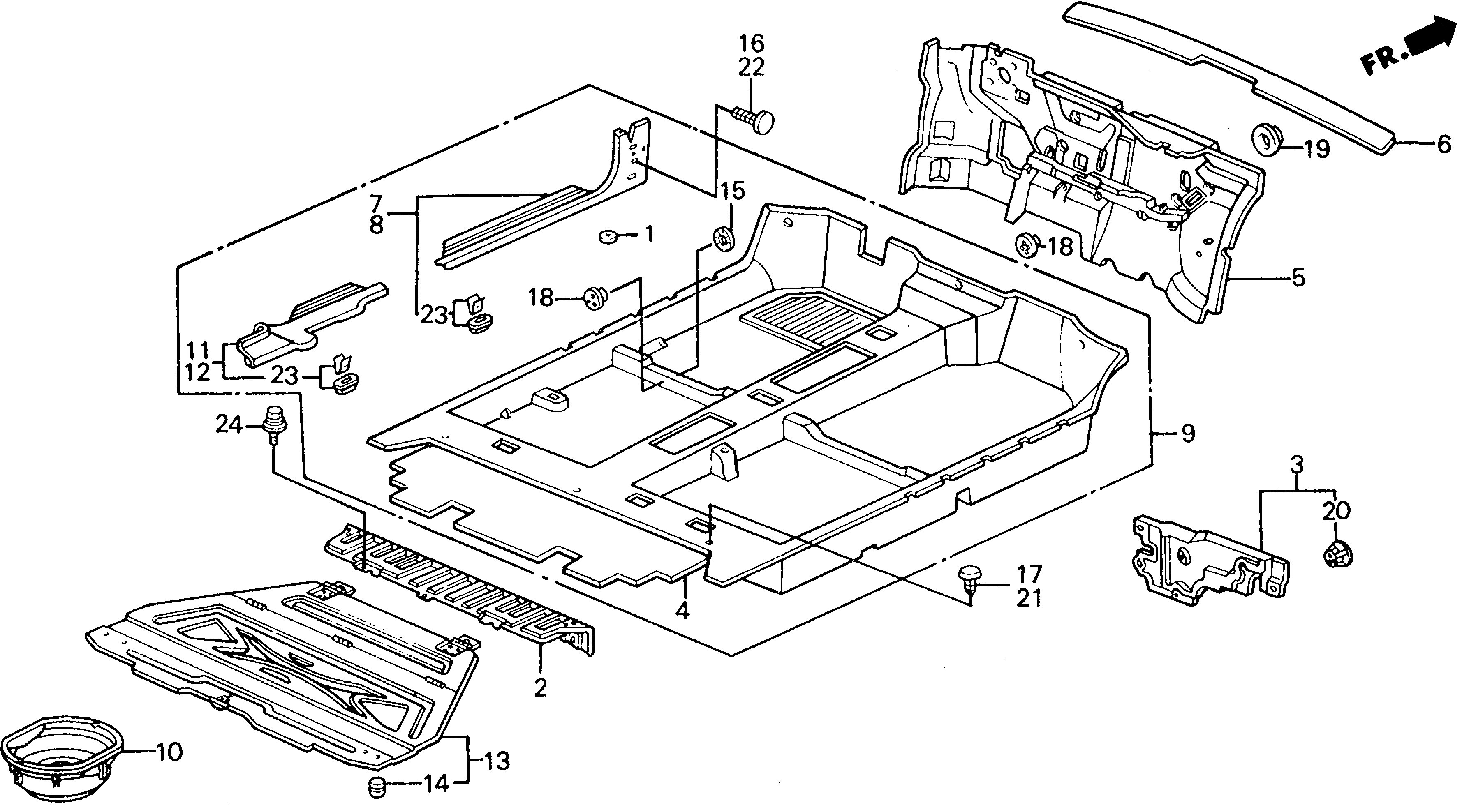 Diagram FLOOR MAT for your 1983 Honda Civic Hatchback   