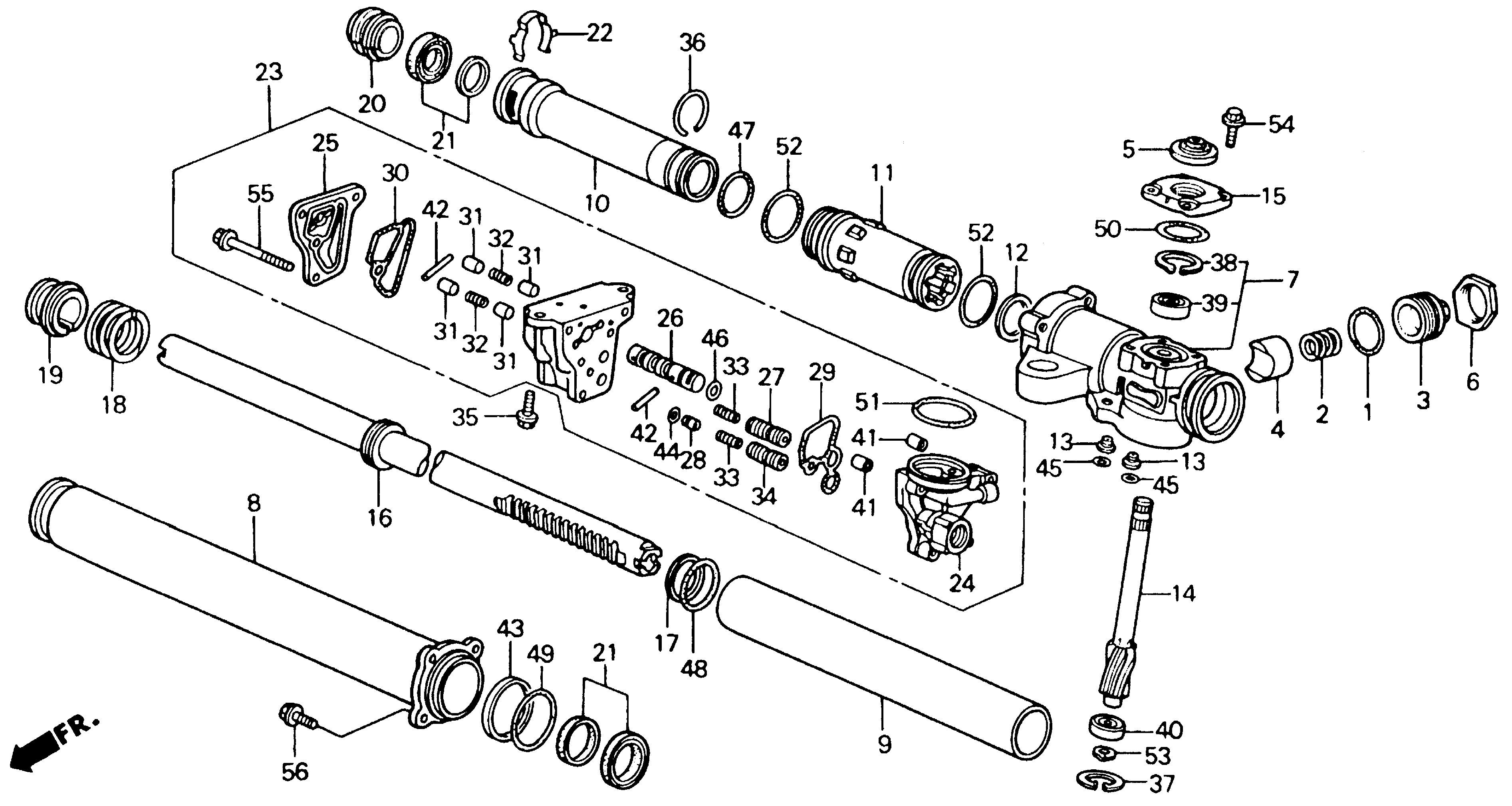 Diagram P.S. GEAR BOX COMPONENTS for your 2009 Honda Accord   