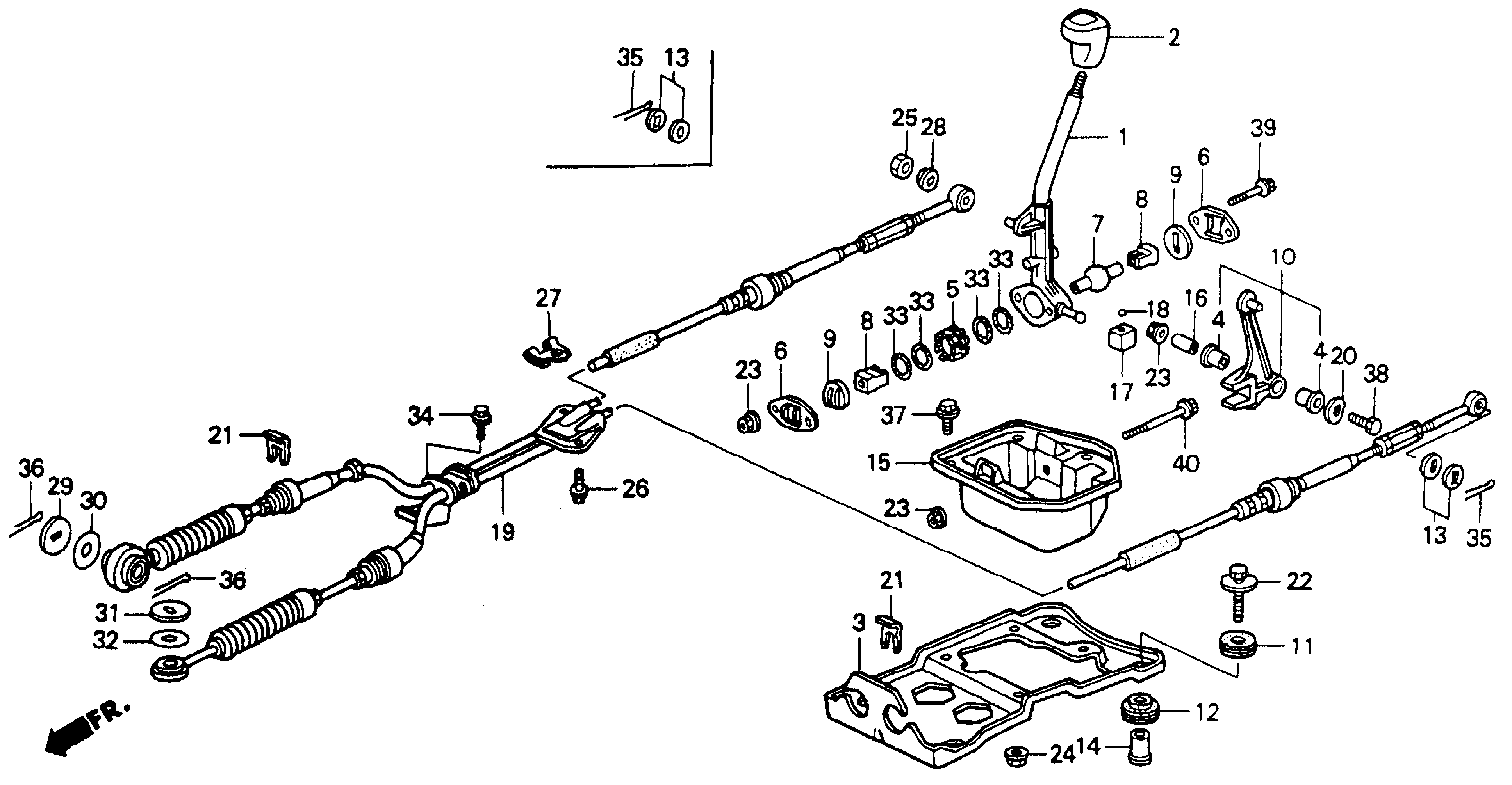 Diagram SHIFT LEVER for your Honda Accord Coupe  