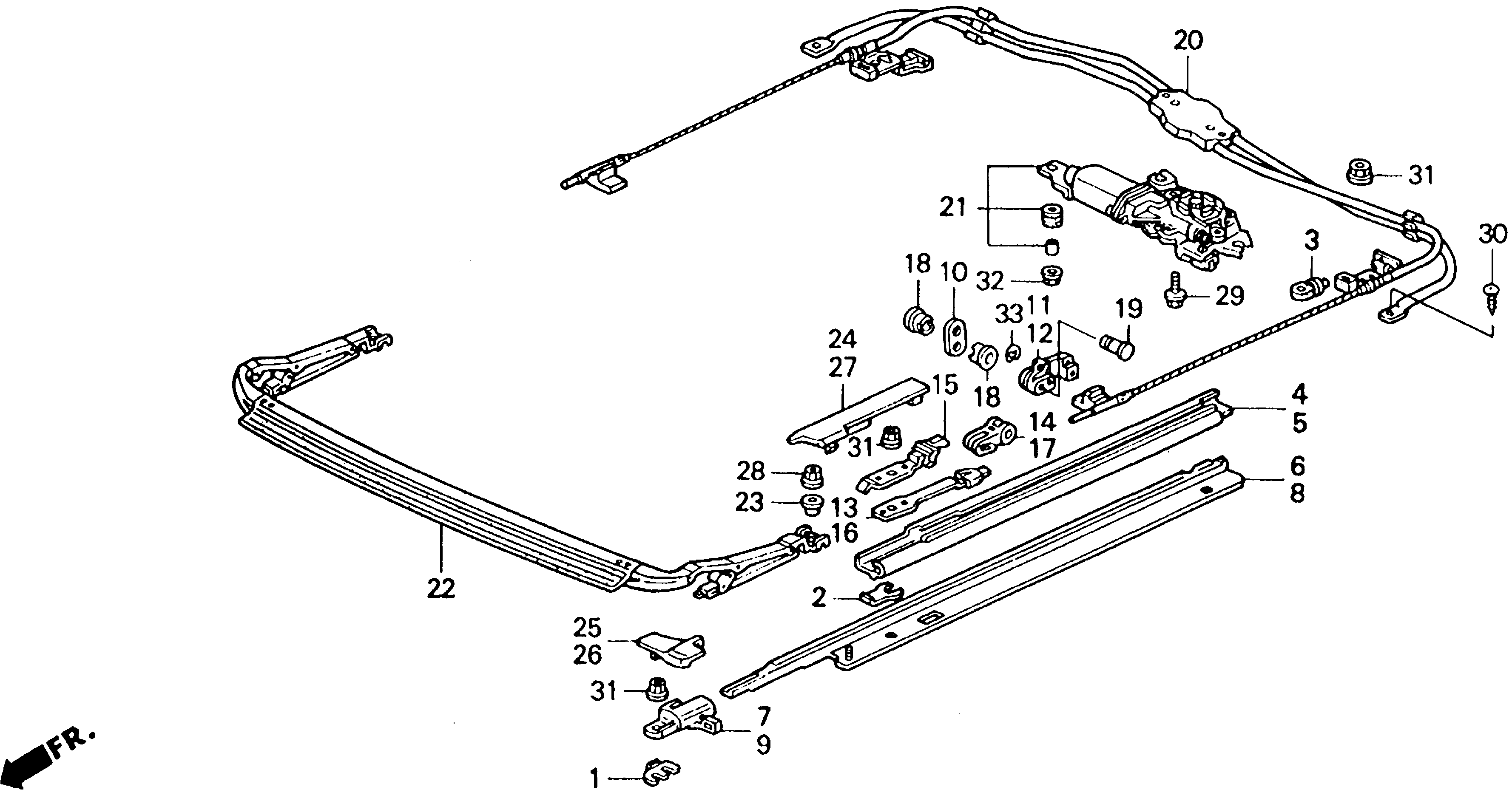 Diagram SUNROOF MOTOR for your Honda Accord Coupe  