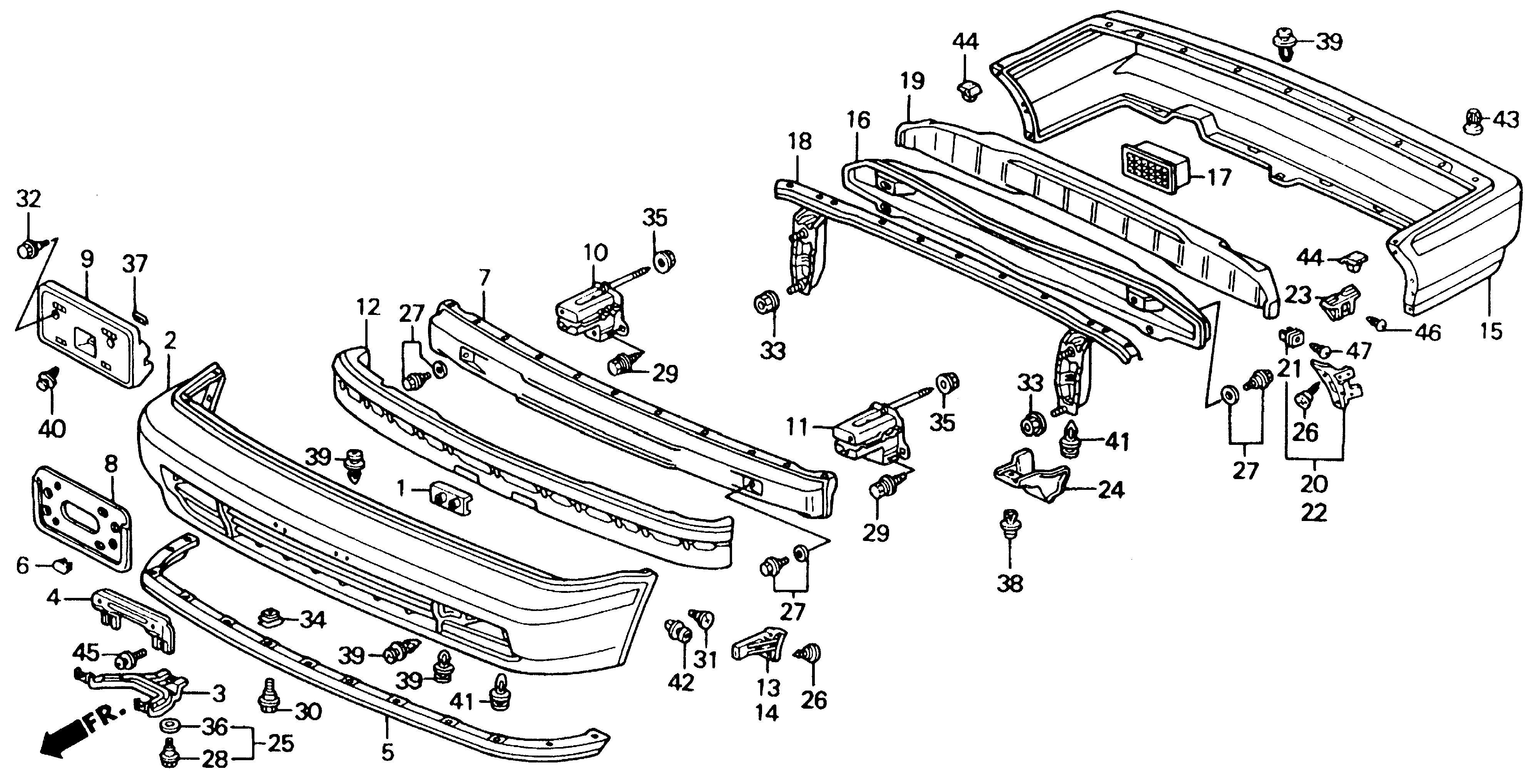 Diagram BUMPER for your Honda