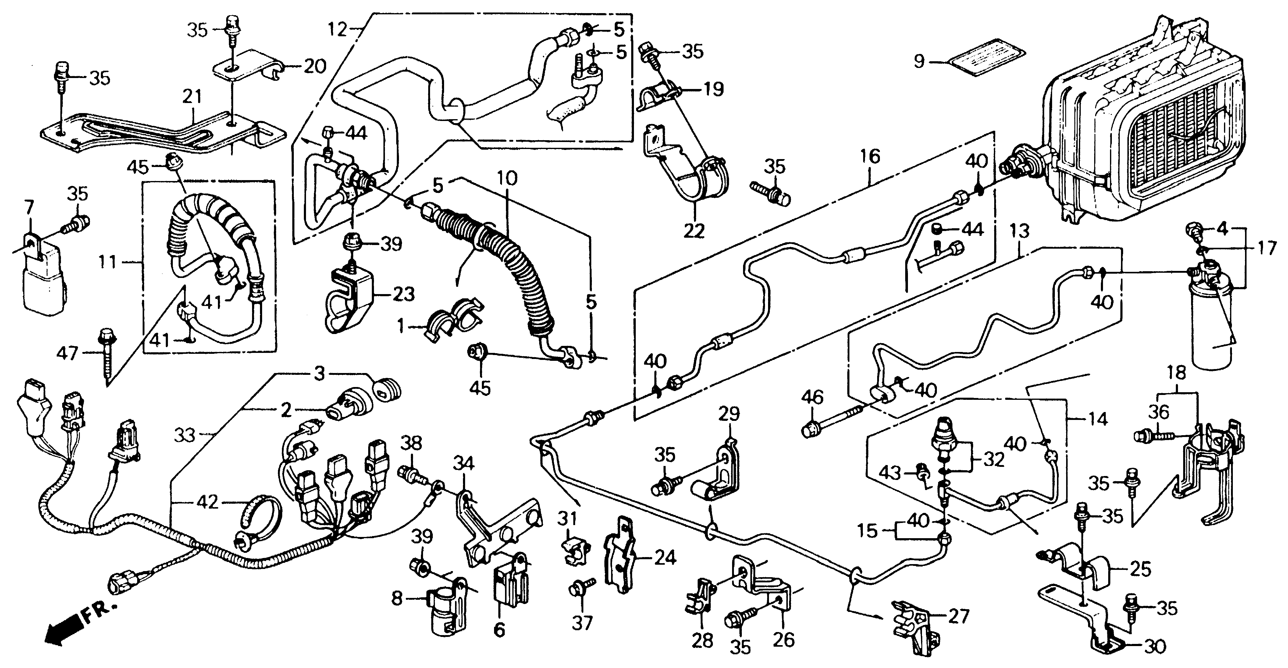 Diagram HOSES@PIPES for your 1990 Honda Accord Coupe 2.2L AT LX 