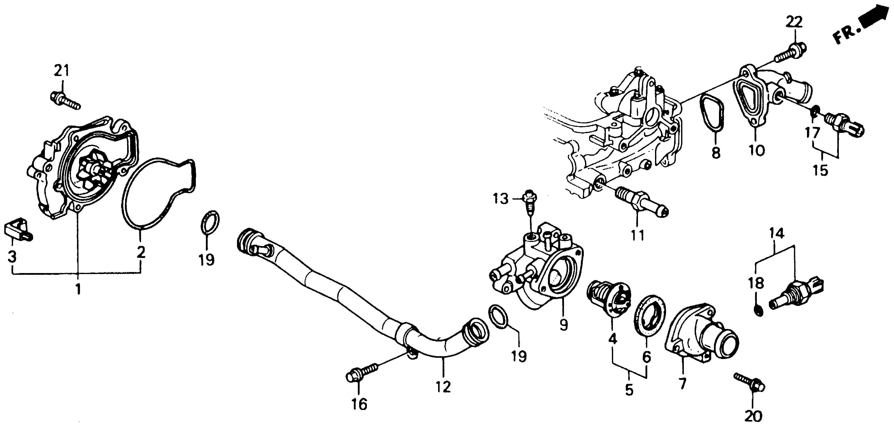 Diagram WATER PUMP for your Honda Accord Coupe  