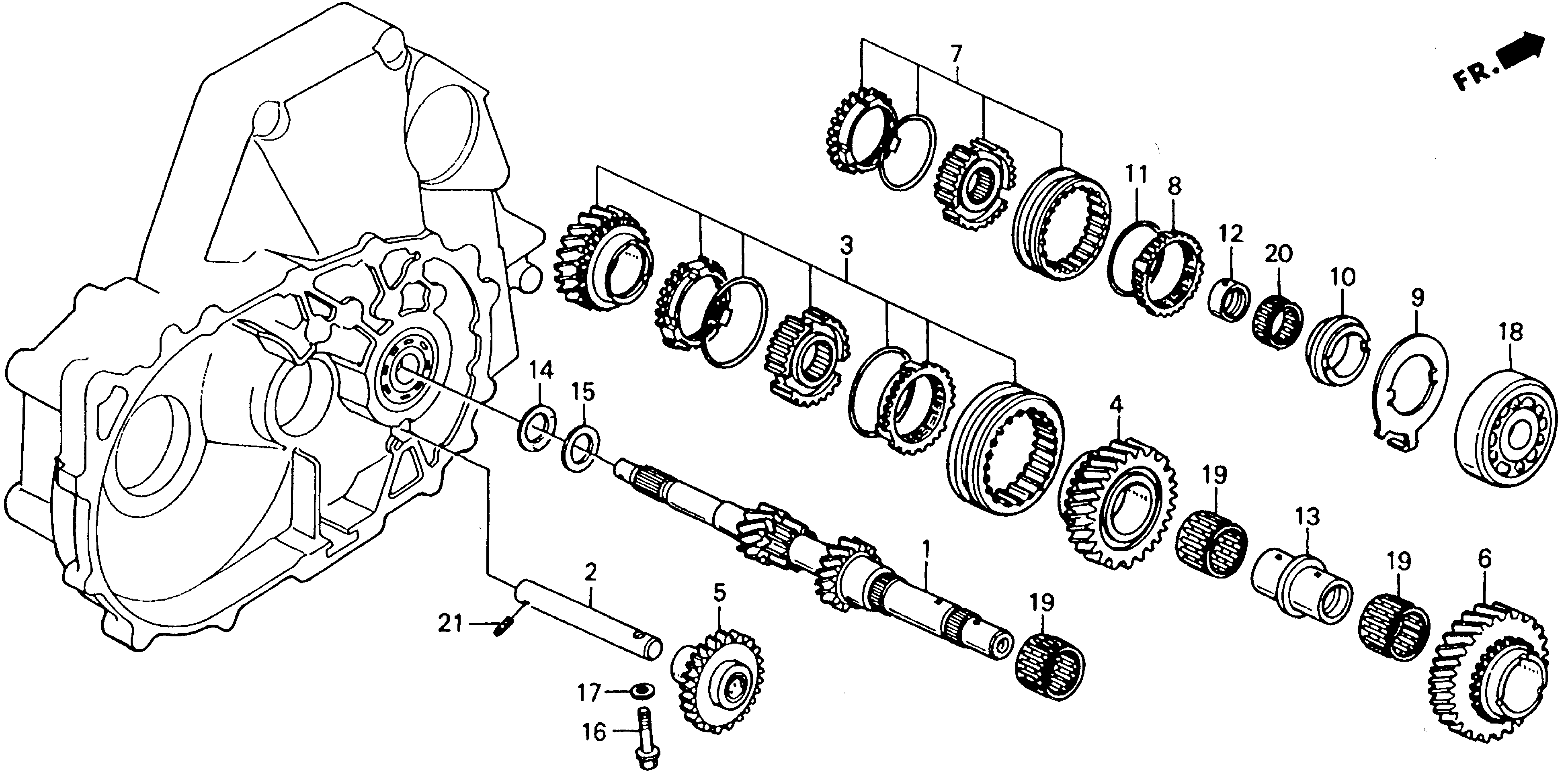 Diagram MAINSHAFT for your Honda Accord Coupe  