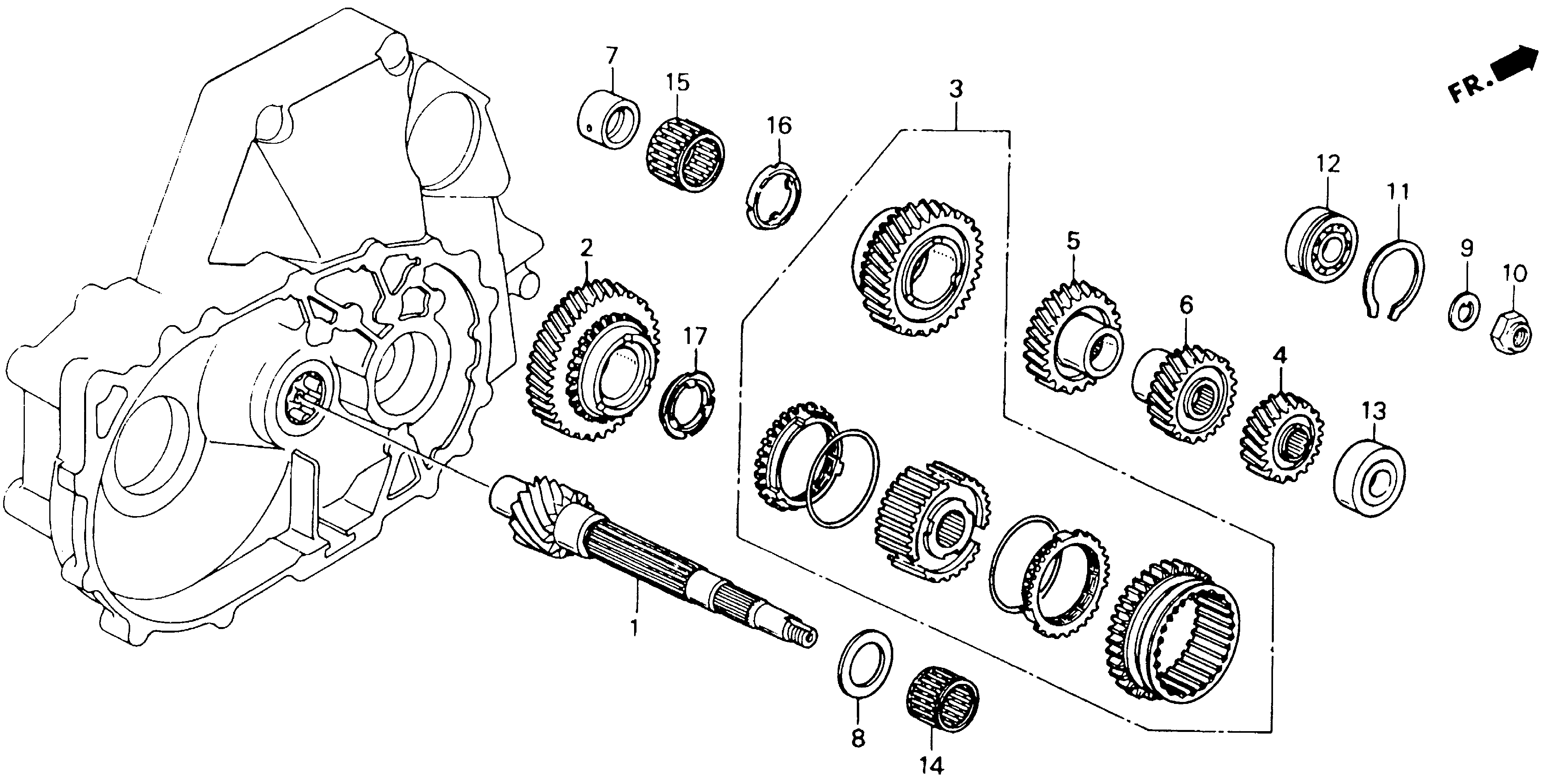 Diagram COUNTERSHAFT for your 2021 Honda Accord   