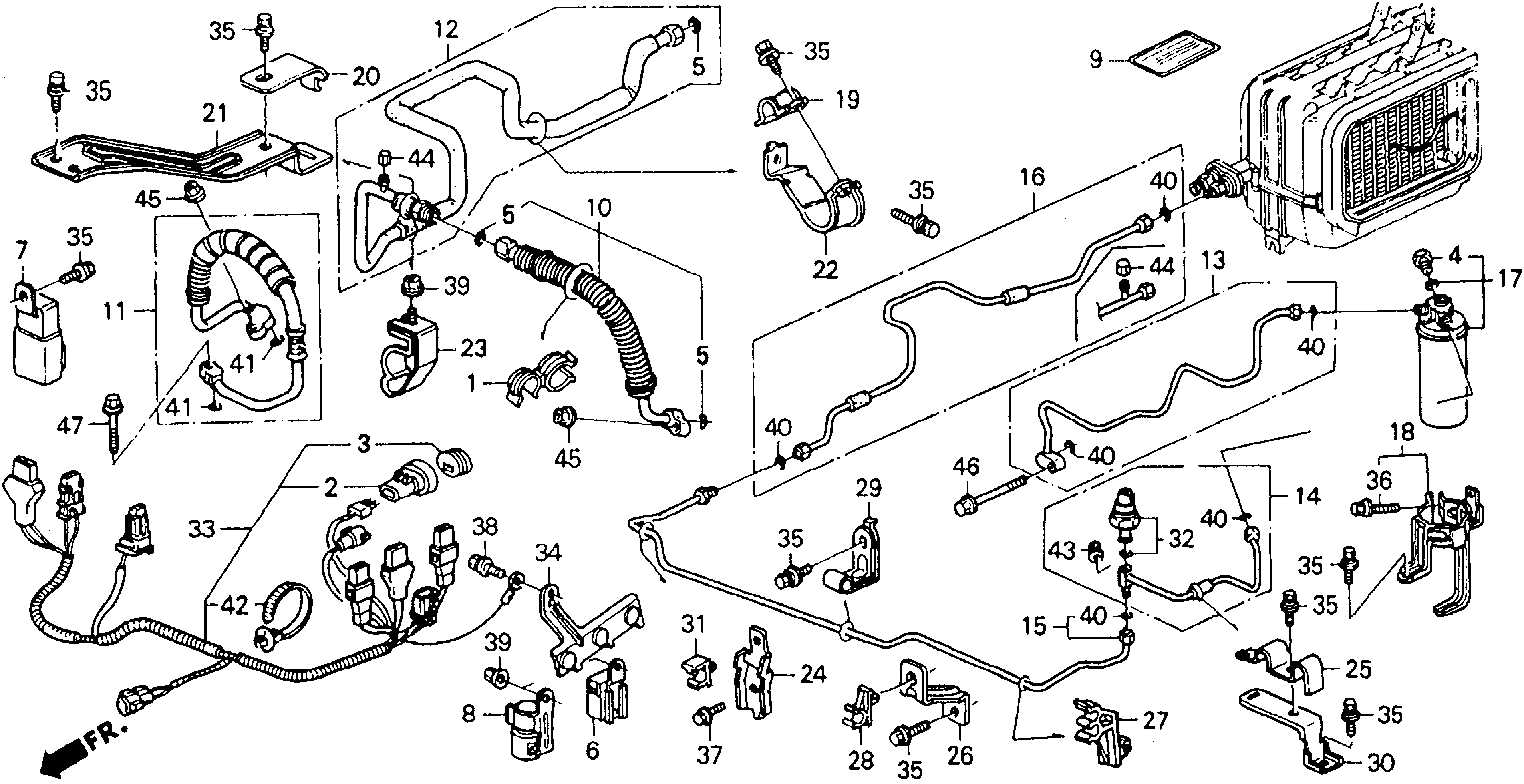 Diagram HOSES@PIPES for your 1992 Honda Accord Coupe   