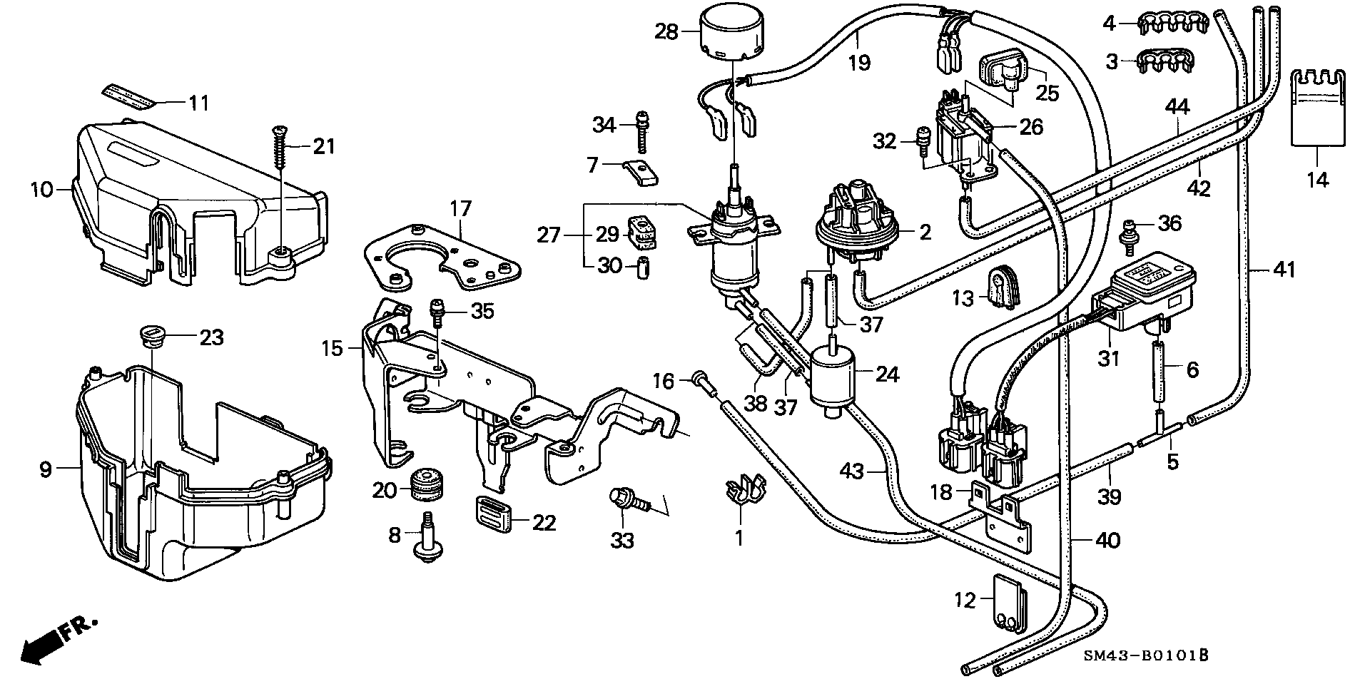 Diagram CONTROL BOX for your 1999 Honda Accord   