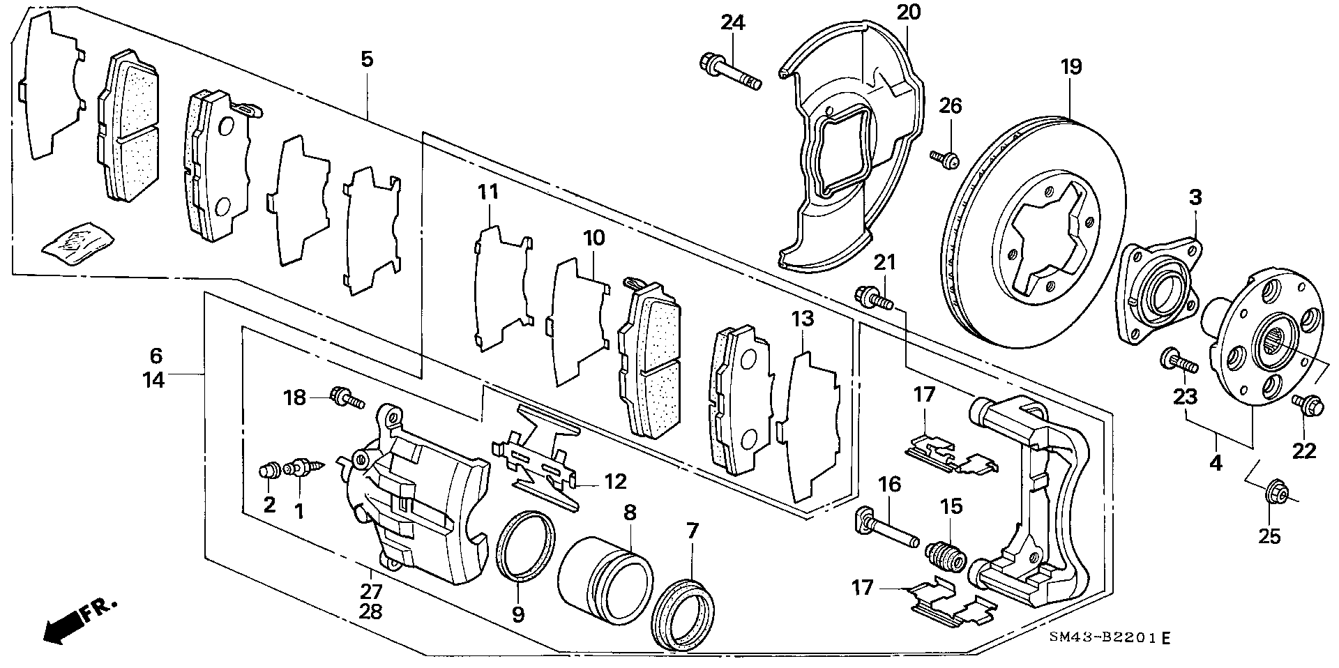 Diagram FRONT BRAKE (2) for your Honda