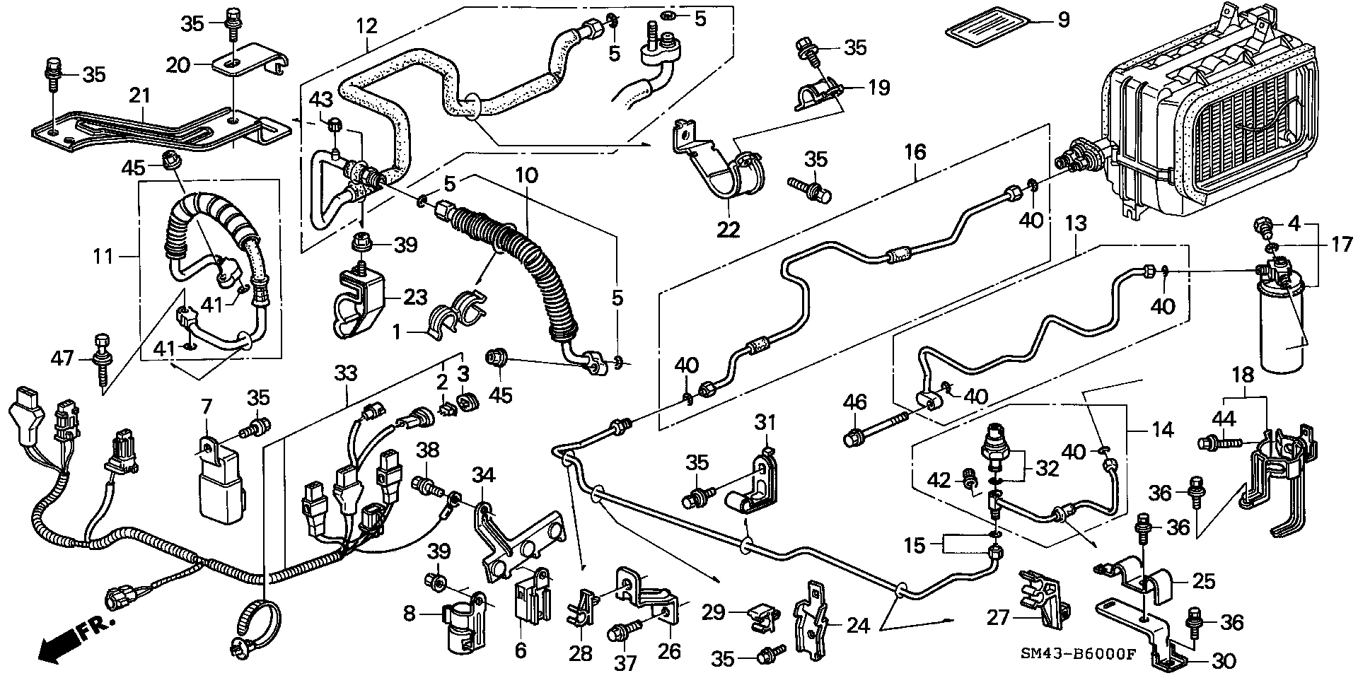 Diagram HOSES@PIPES for your 1989 Honda Accord Coupe   