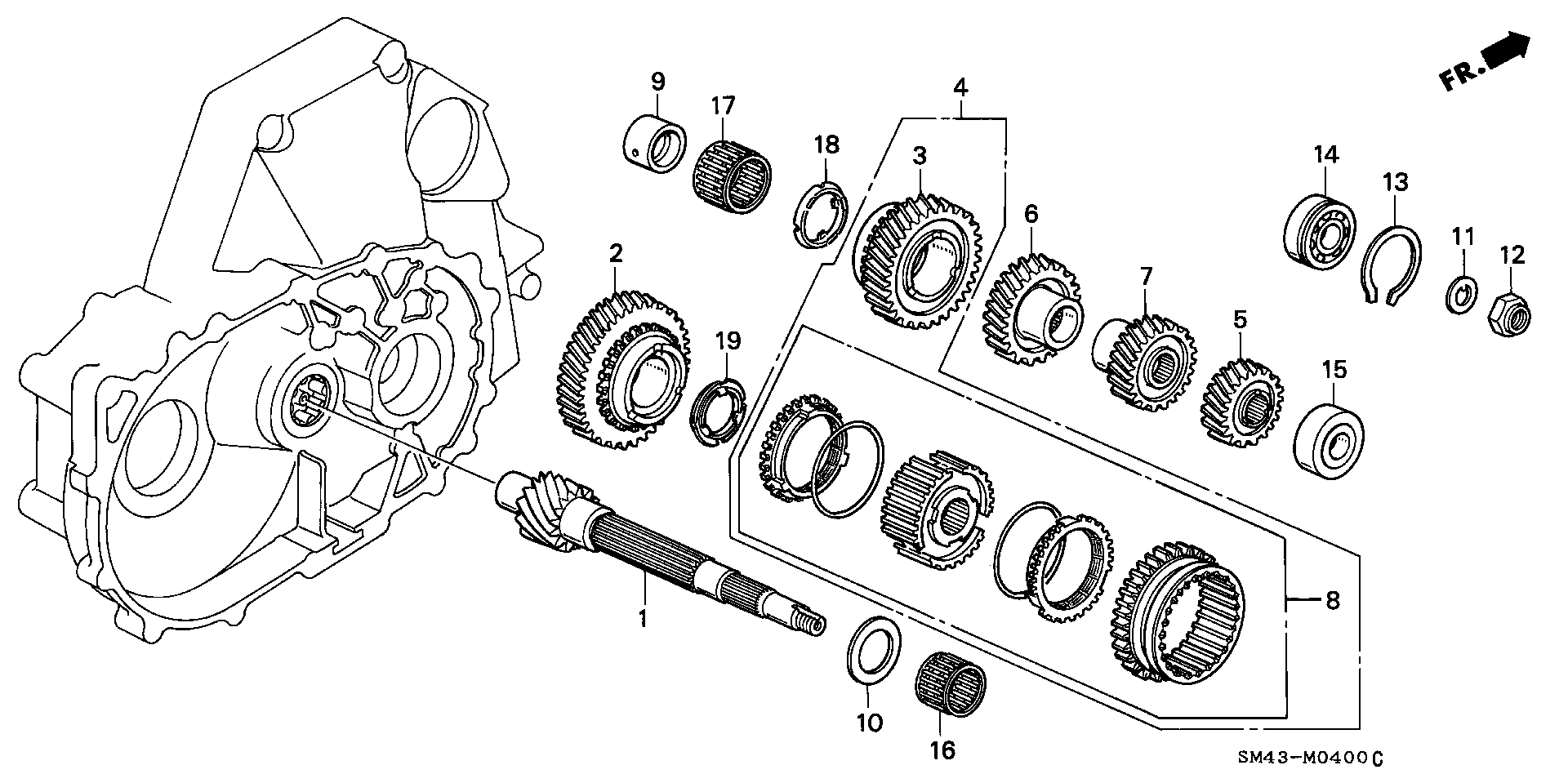 Diagram COUNTERSHAFT for your 2021 Honda Accord   