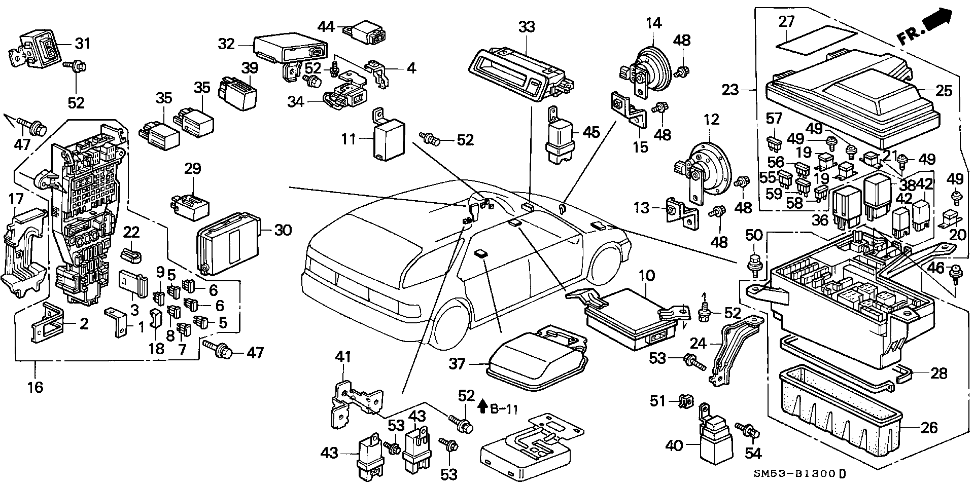 Diagram FUSE BOX@RELAY for your 2004 Honda S2000   