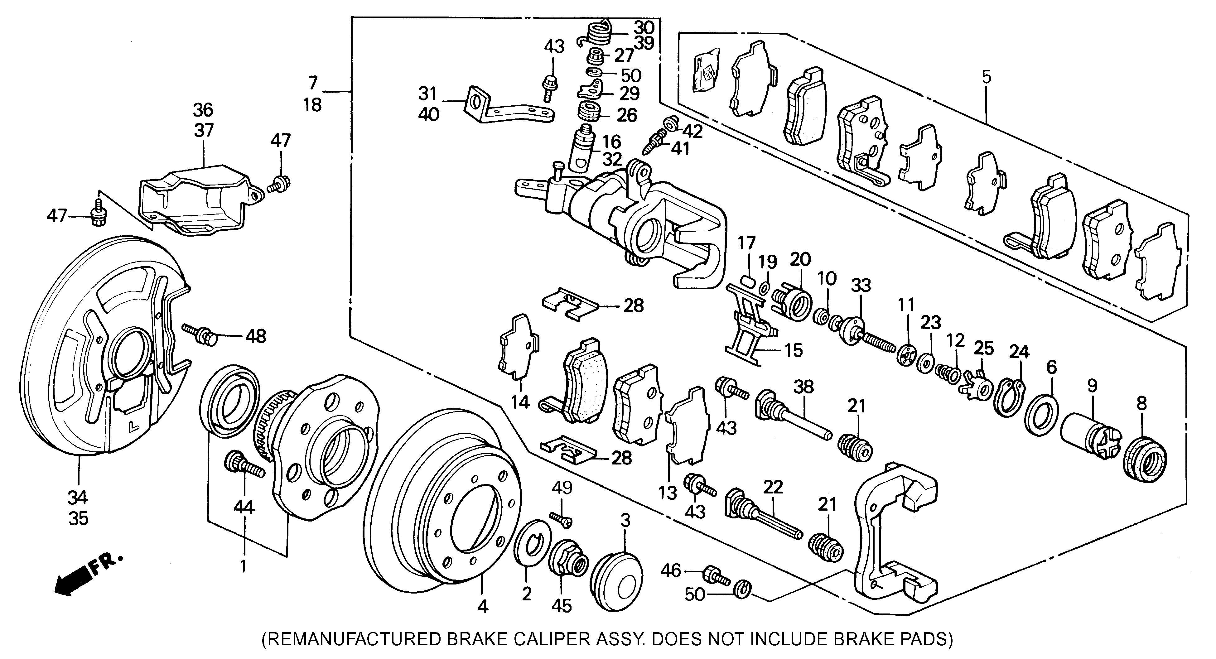 Diagram REAR BRAKE (DISK) for your Honda Accord Wagon  