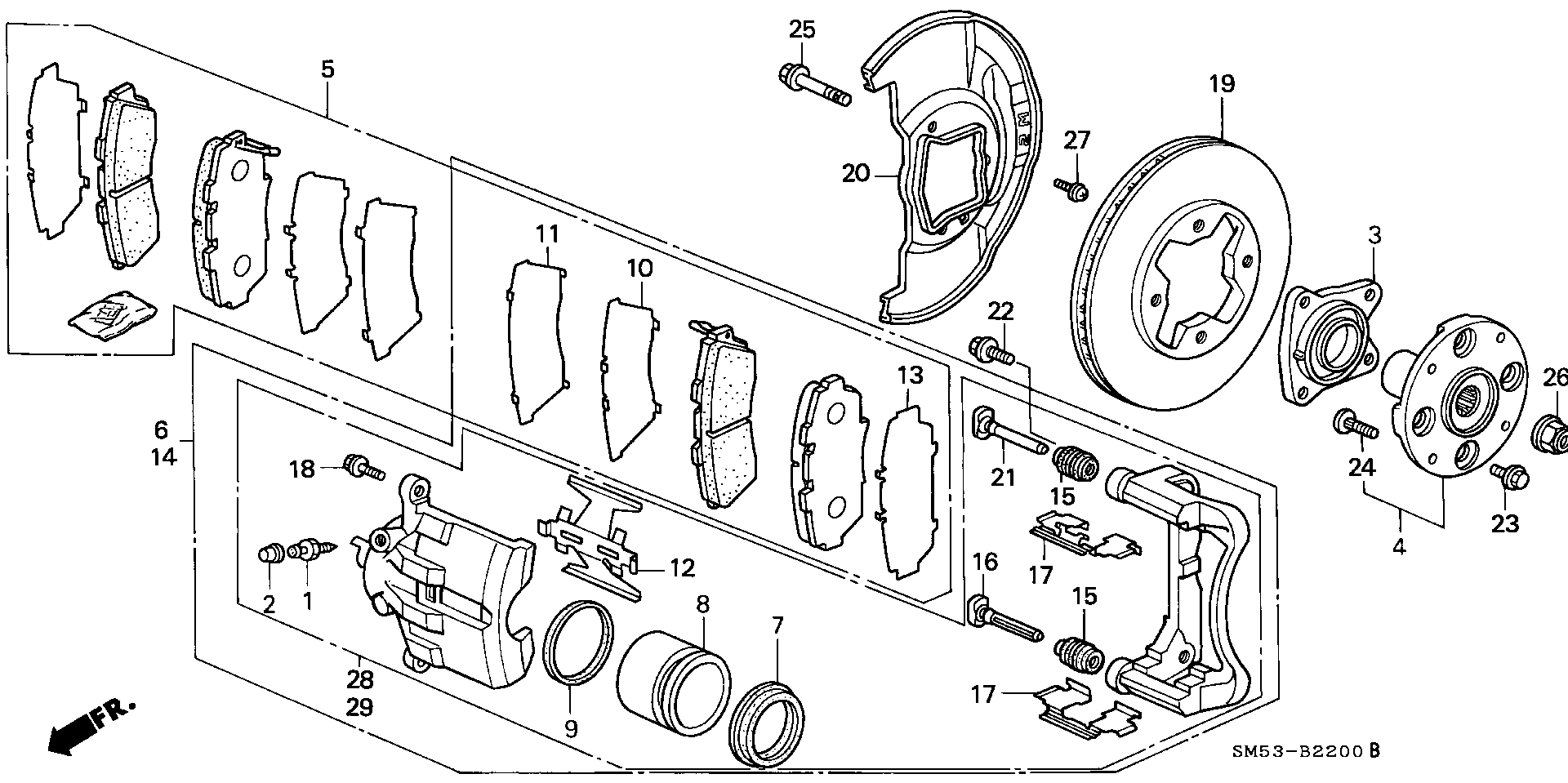 Diagram FRONT BRAKE for your Honda