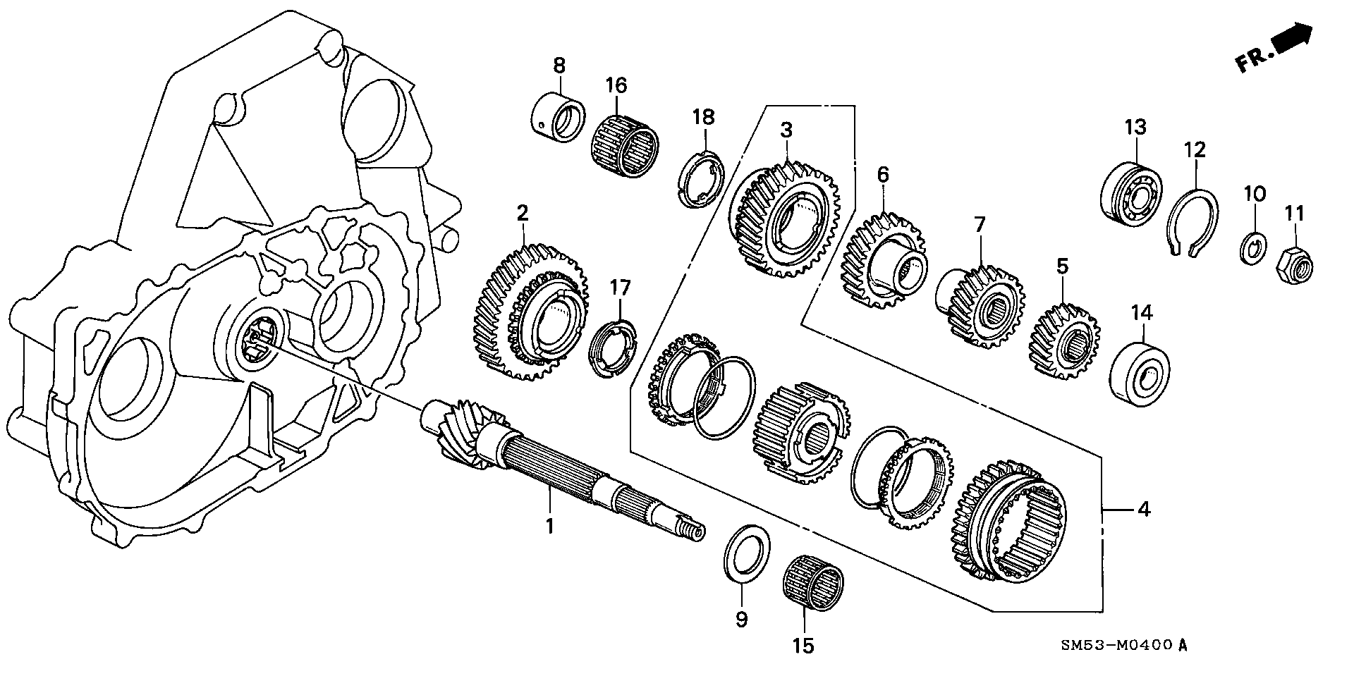 Diagram COUNTERSHAFT for your 2021 Honda Accord   