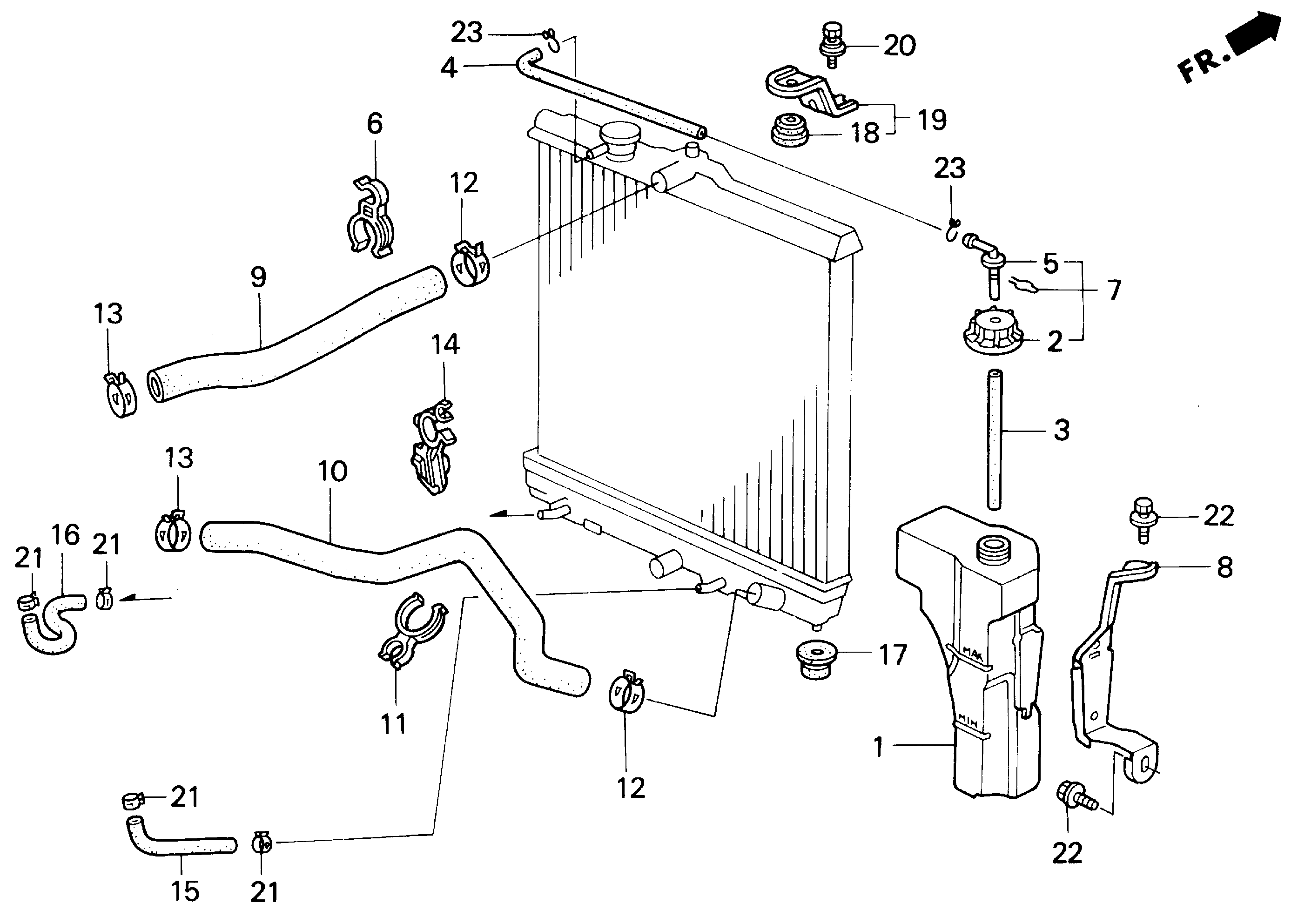 Diagram RADIATOR HOSE for your 2022 Honda Insight   