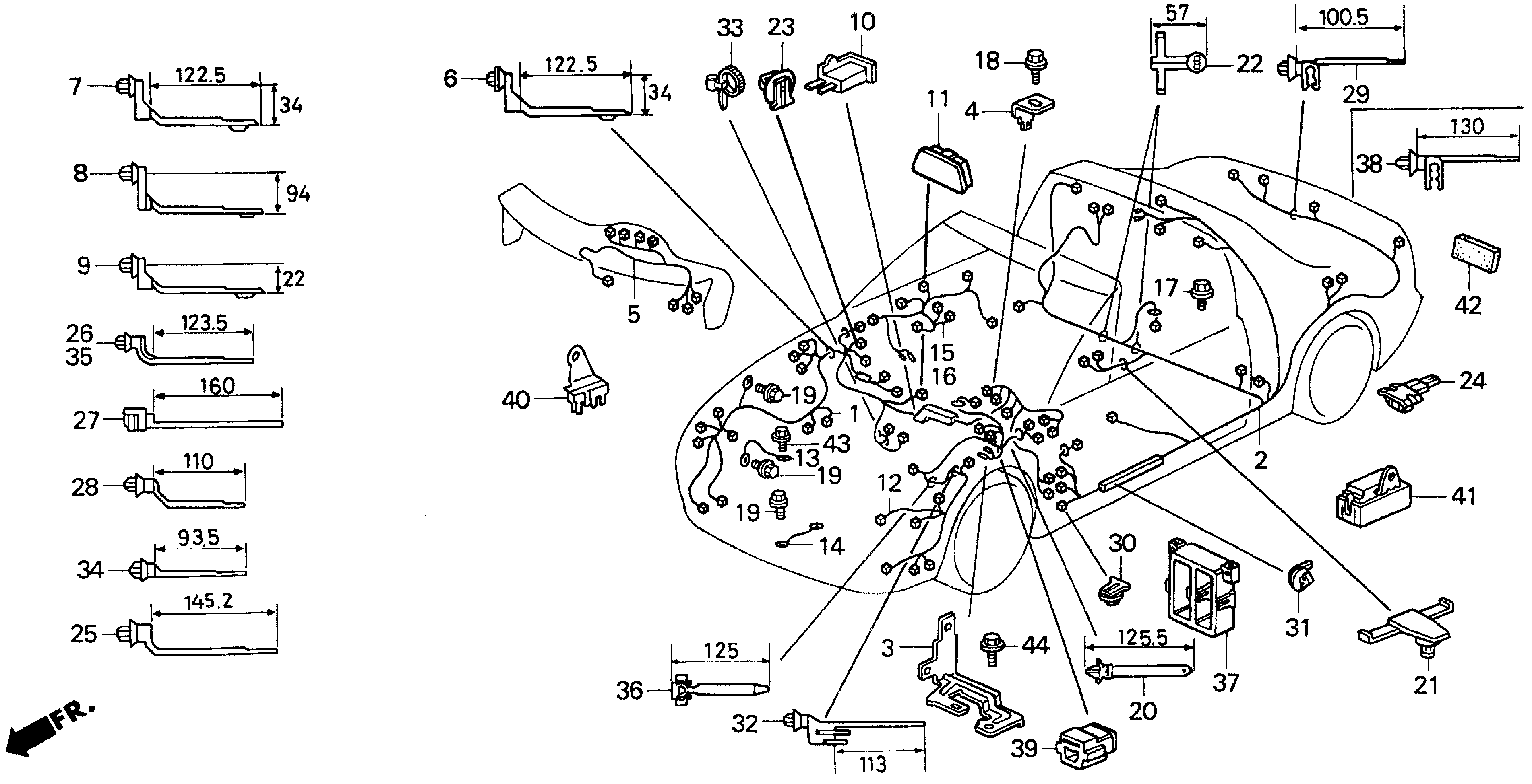 Diagram WIRE HARNESS for your Honda