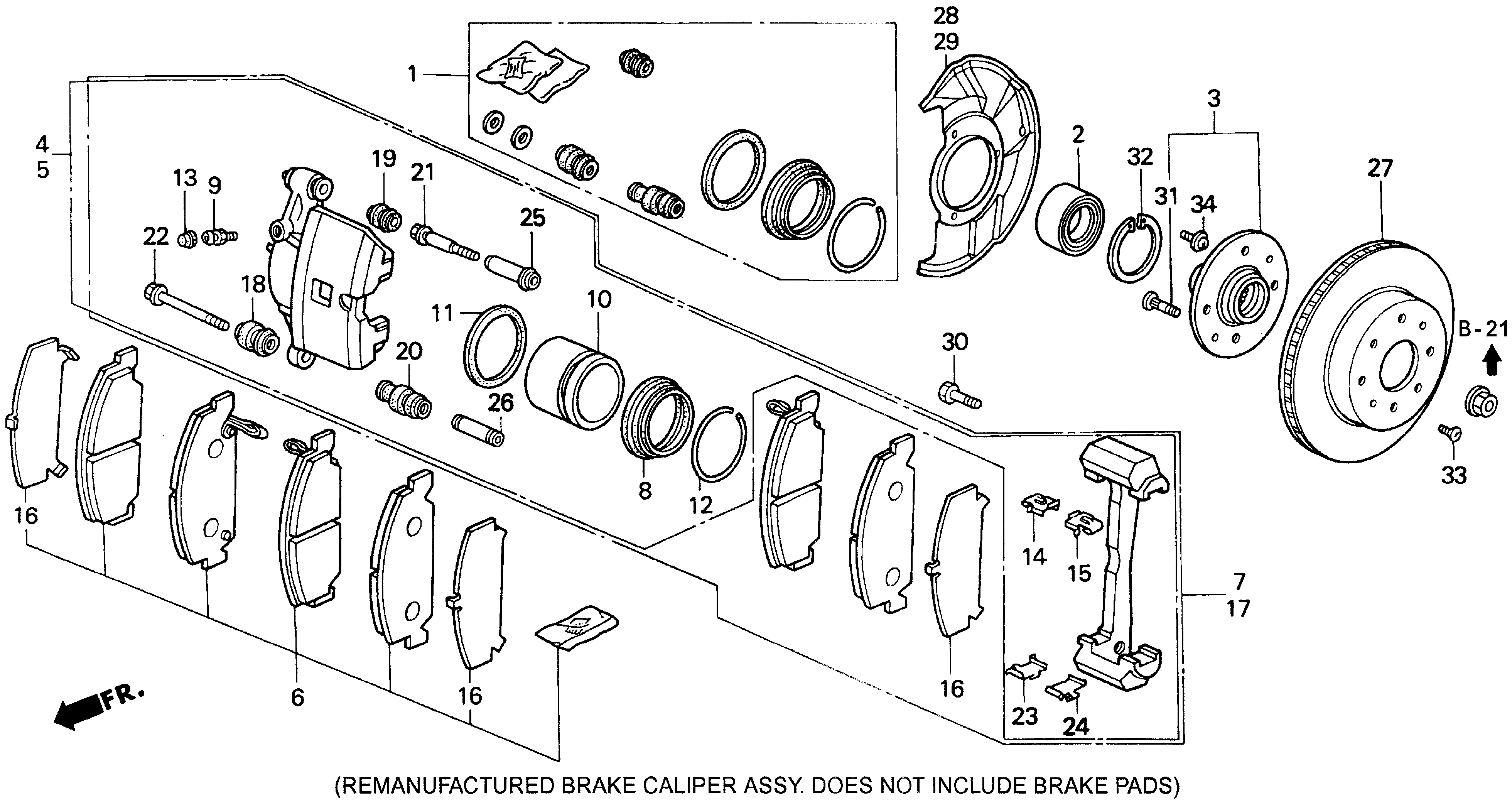 Diagram FRONT BRAKE (S,SI) for your 2018 Honda Civic   