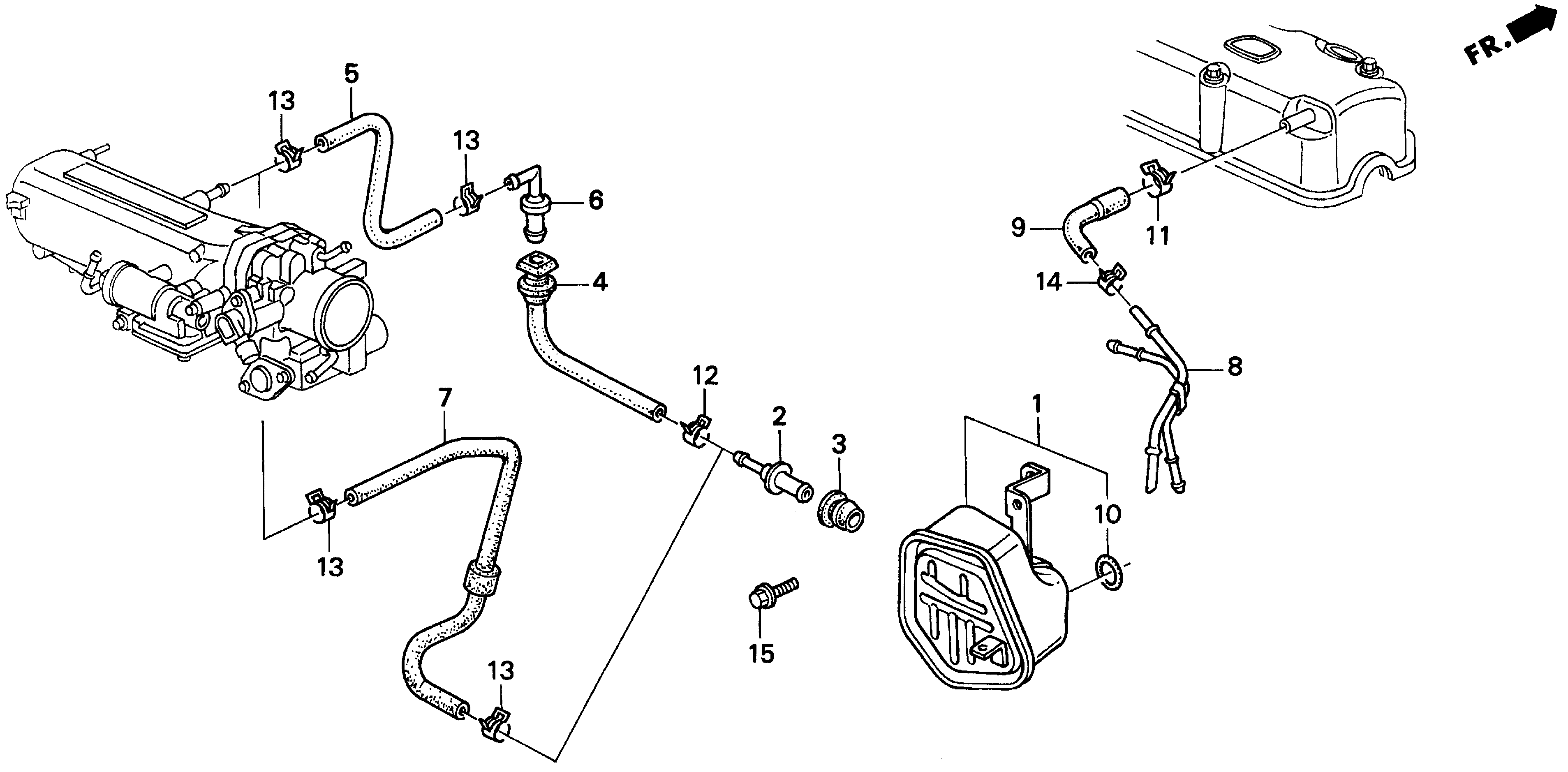 Diagram BREATHER CHAMBER (S,SI) for your 1999 Honda Civic Hatchback   