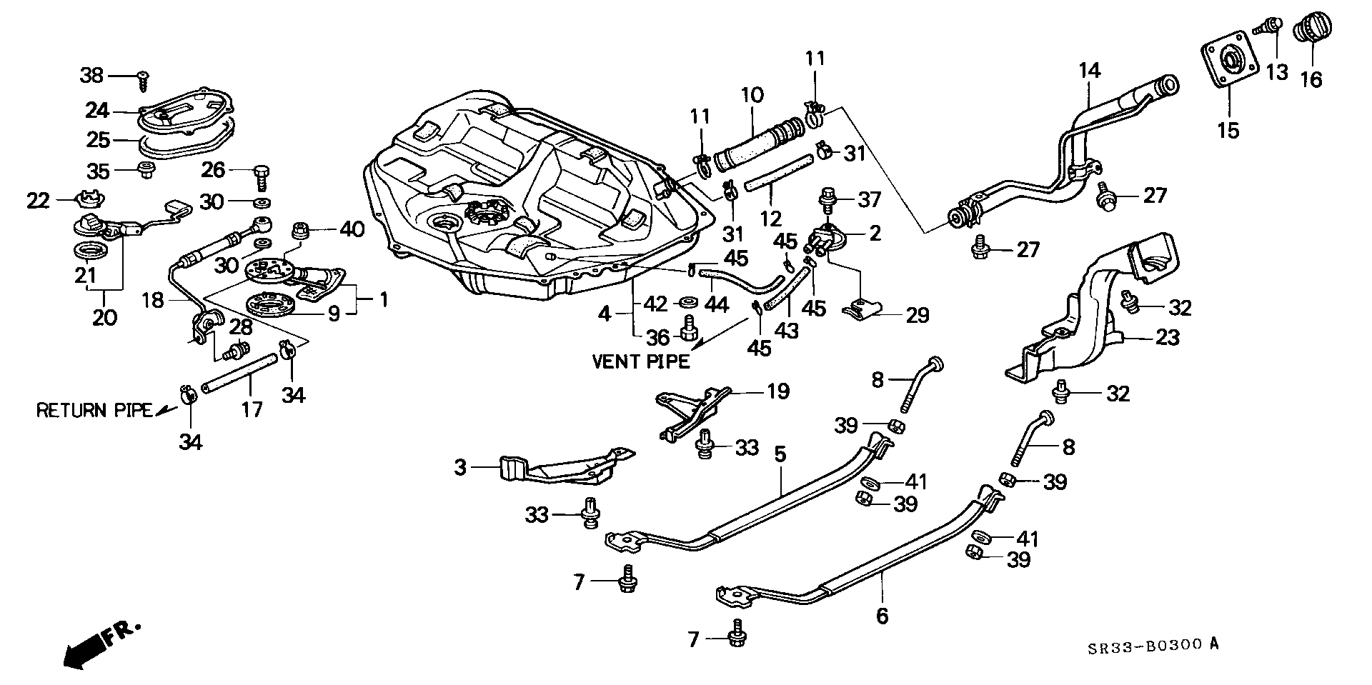 Diagram FUEL TANK for your 2021 Honda Civic   