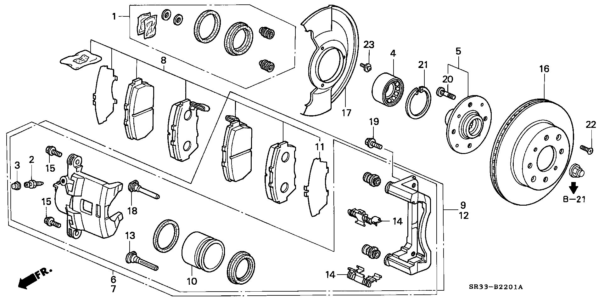 Diagram FRONT BRAKE (2) for your Honda