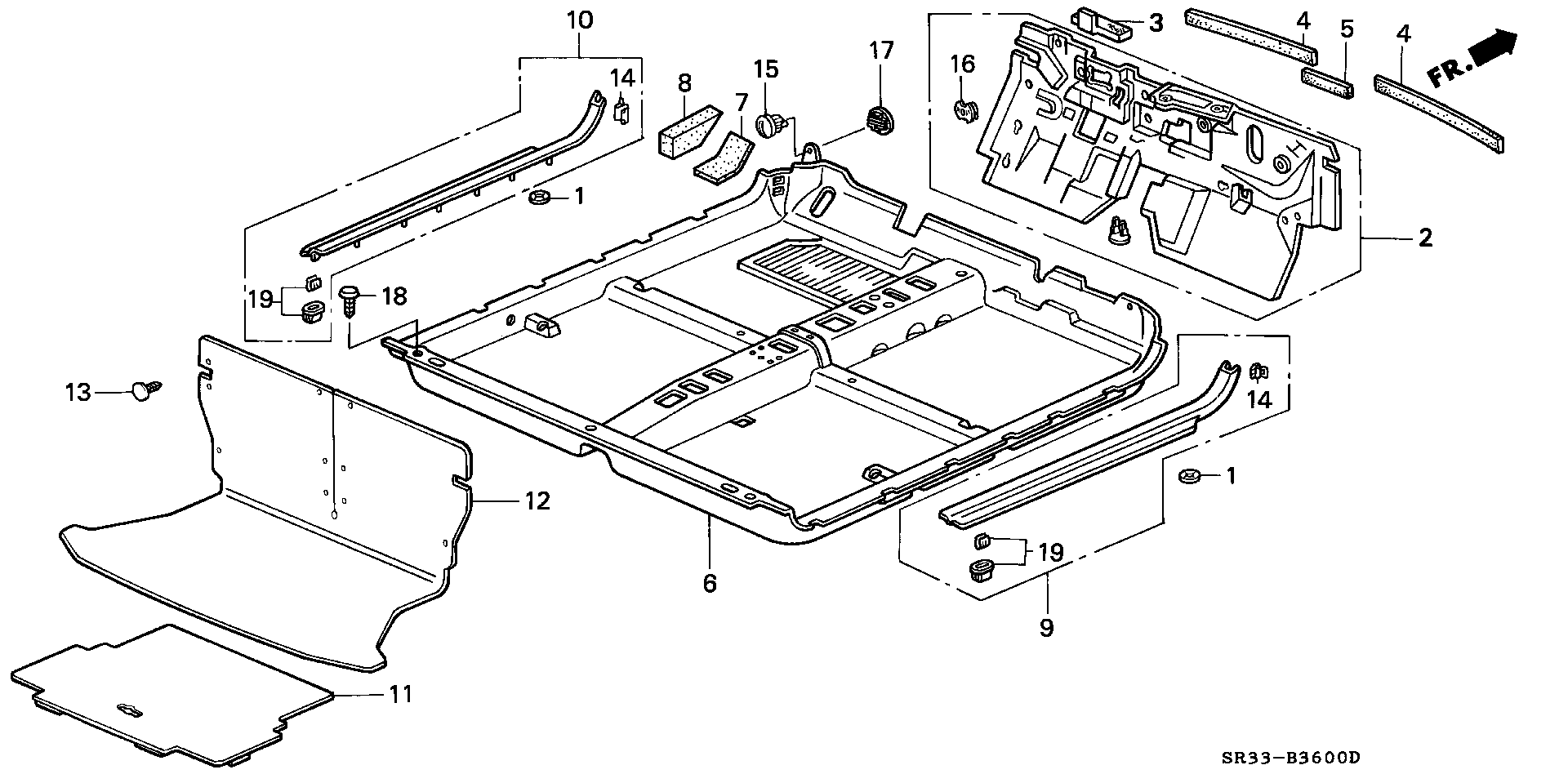 Diagram FLOOR MAT for your 1983 Honda Civic Hatchback   