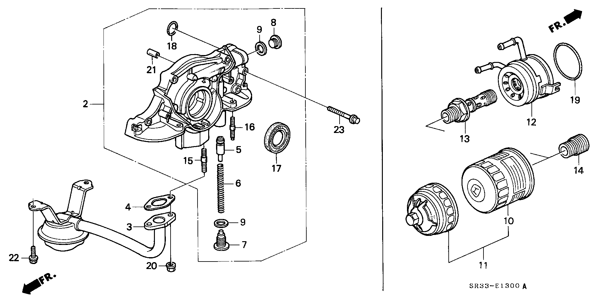 Diagram OIL PUMP@OIL STRAINER for your 1992 Honda Accord Coupe 2.2L AT DX 